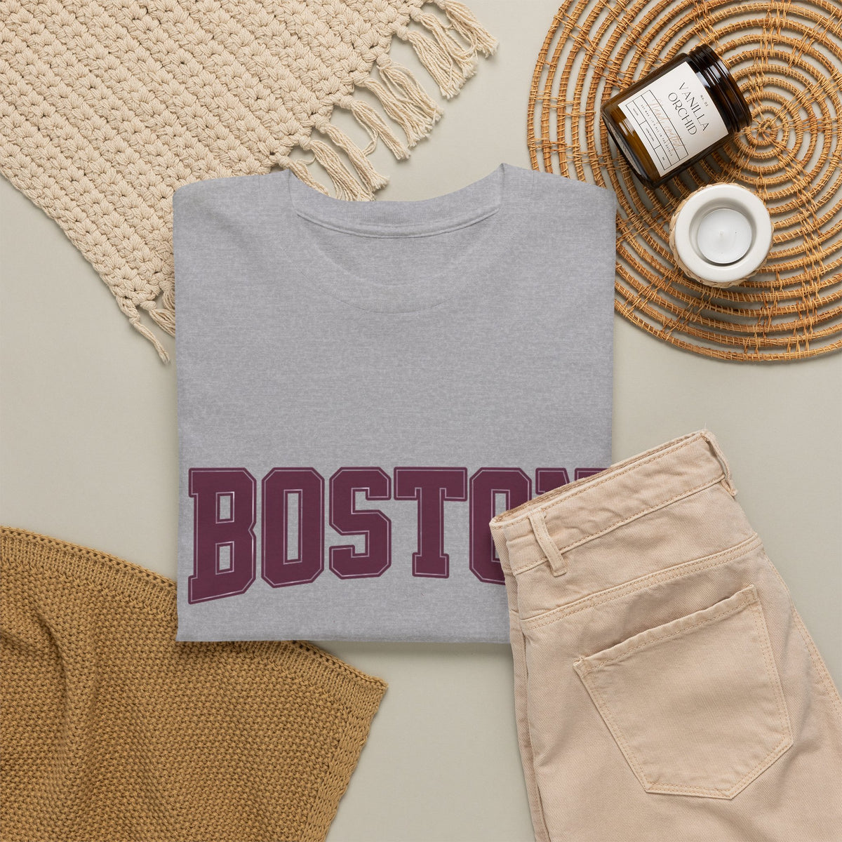 Boston Classic Graphic T Shirt Men's Heavy Cotton Tee