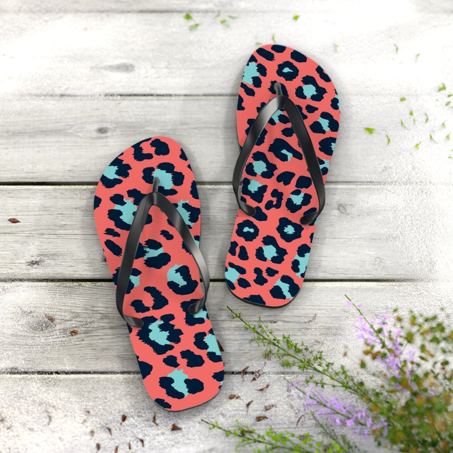 Cheetah Multi Color Beach Sandals, Slides for Summer, Flip Flops