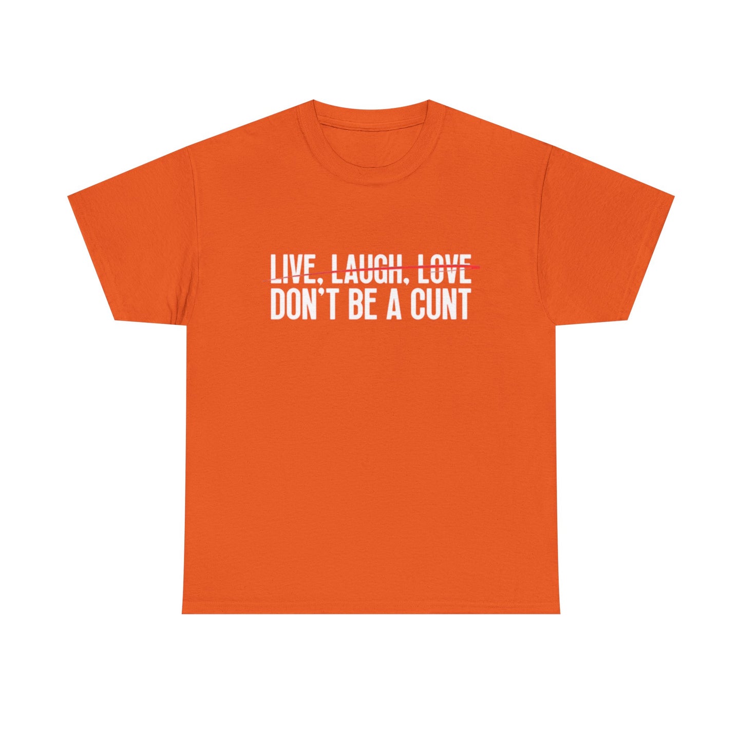 Live Laugh Love Funny Graphic T Shirt Comedy Gift Unisex Heavy Cotton Tee