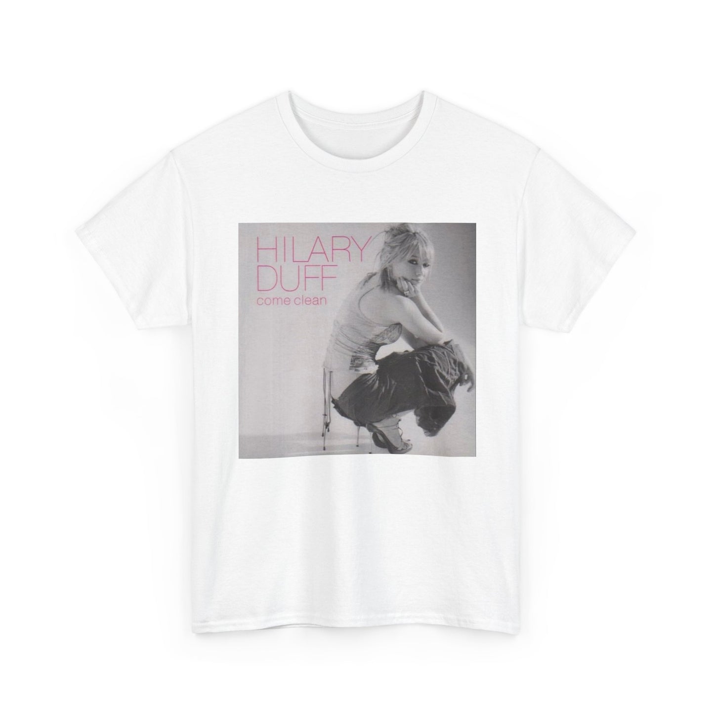 Hilary Duff Tshirt Vintage Album Poster Retro Pop Unisex Heavy Cotton Tee