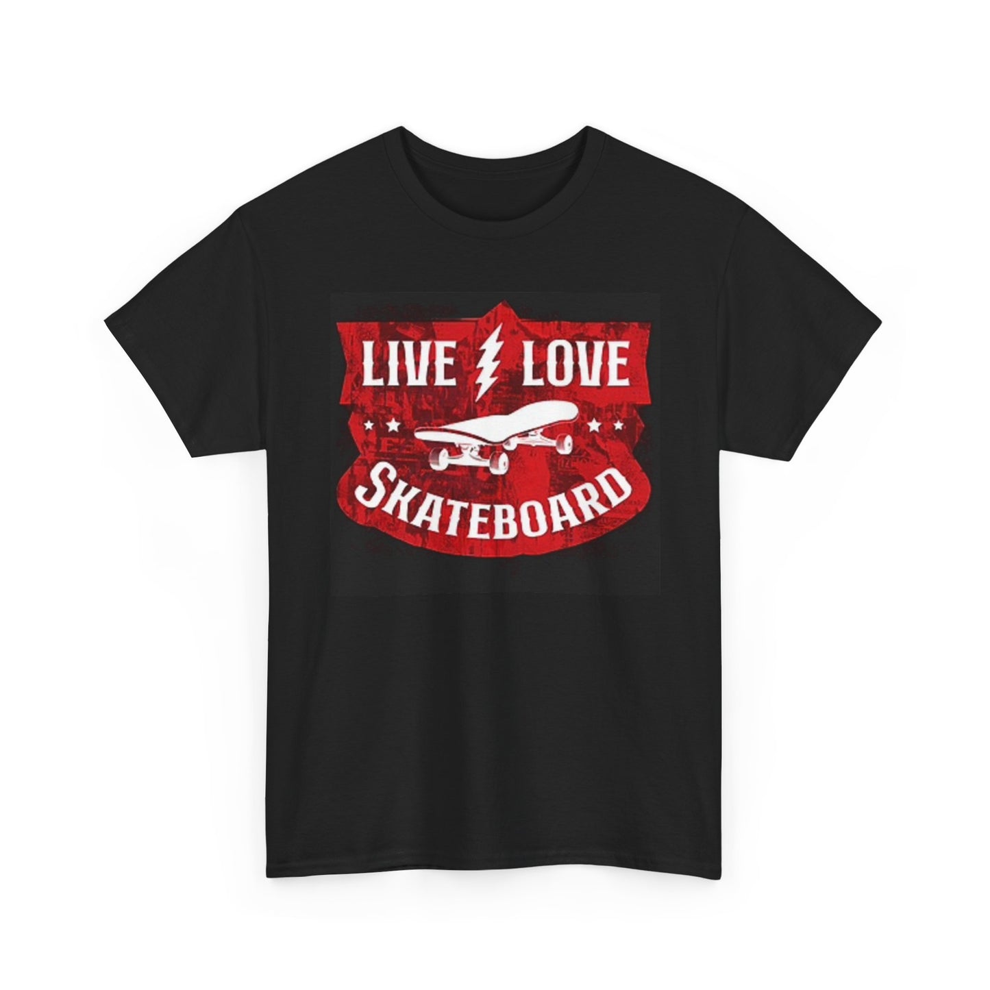 Live Long Skateboards Graphic T Shirt Vintage Unisex Heavy Cotton Tee