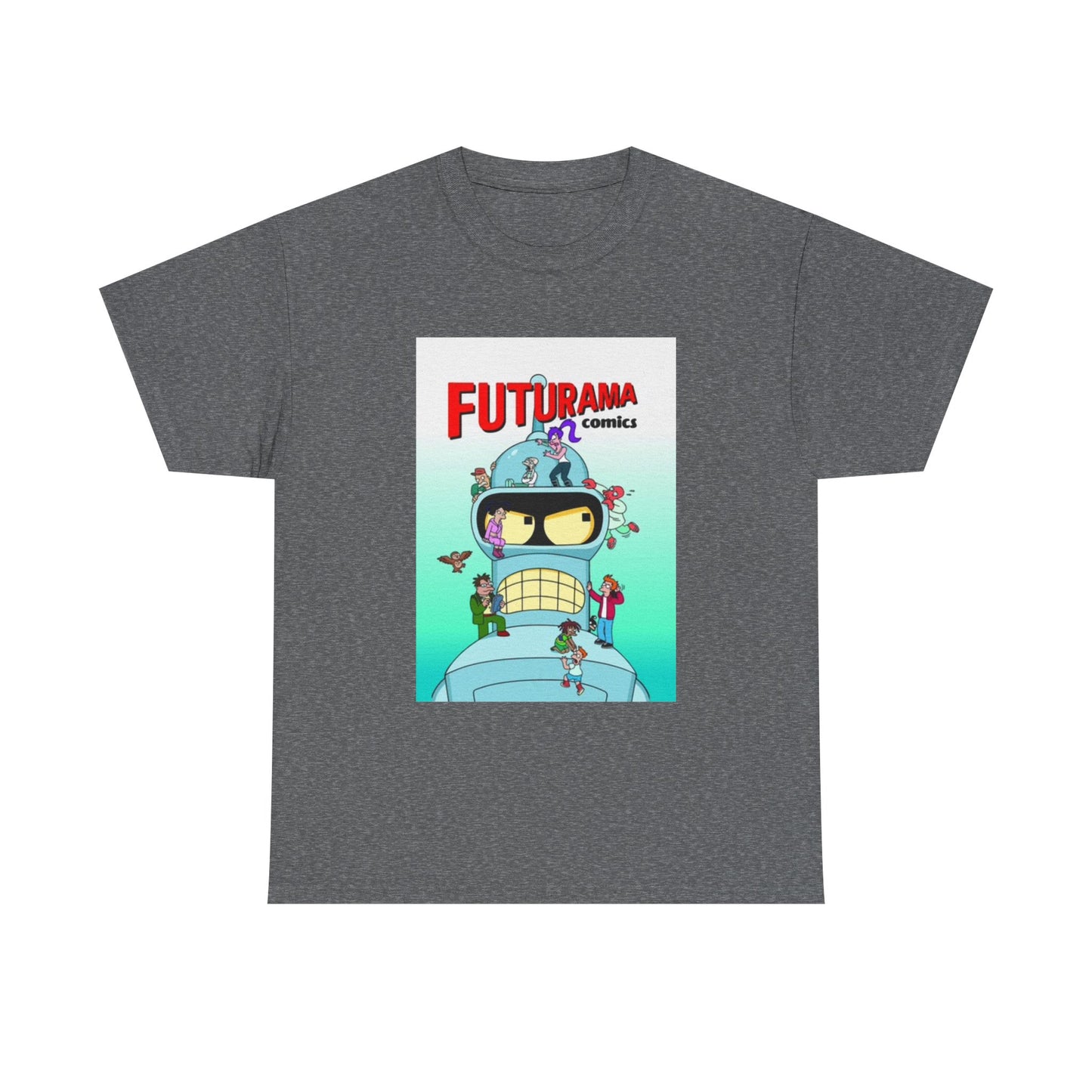 Futurama Shirt Bender Tv Series Graphic Funny Cartoon Unisex Heavy Cotton Tee