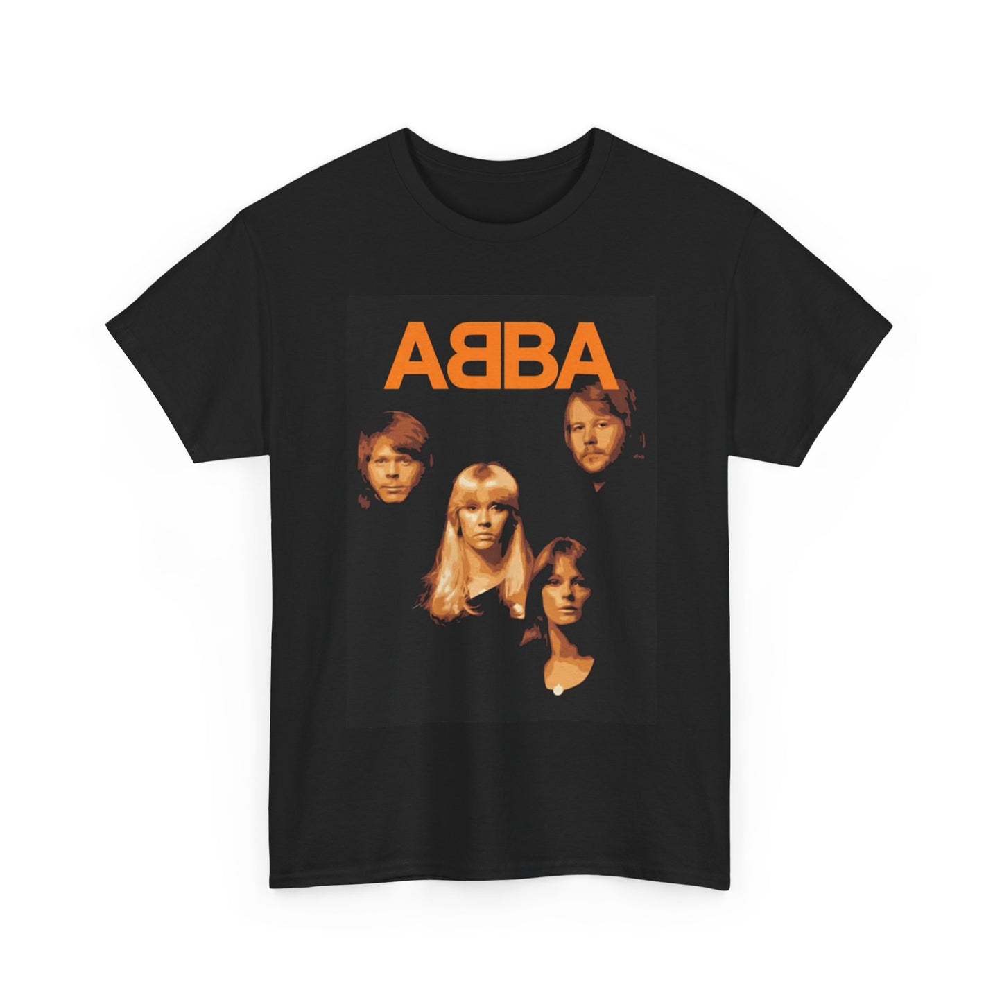 Abba T-shirt vintage retro neon lights classic music Unisex Heavy Cotton Tee