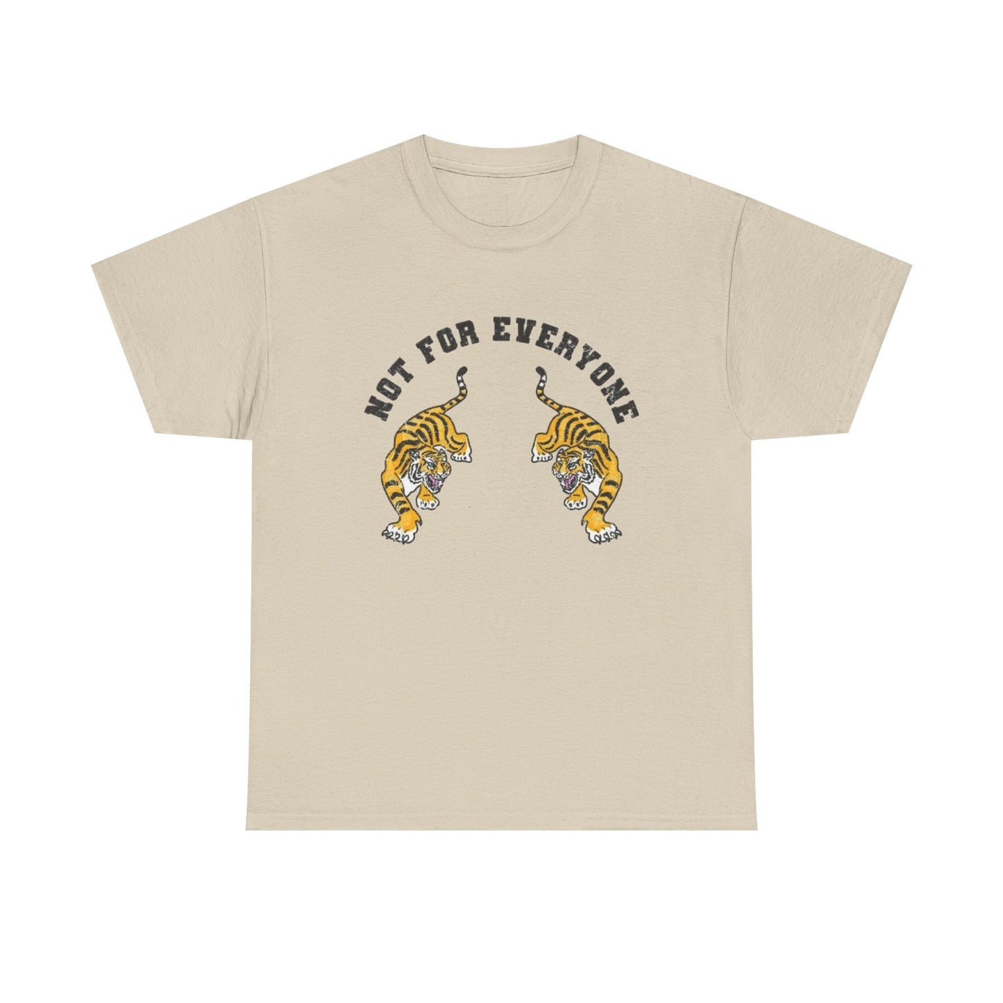 Not For Everyone Tiger Retro Art Graphic T Shirt Regular Men's Heavy Cotton Tee