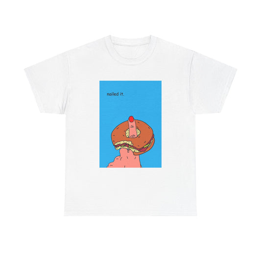 Nailed It Graphic T Shirt Funny Donut Vintage Art Unisex Heavy Cotton Tee
