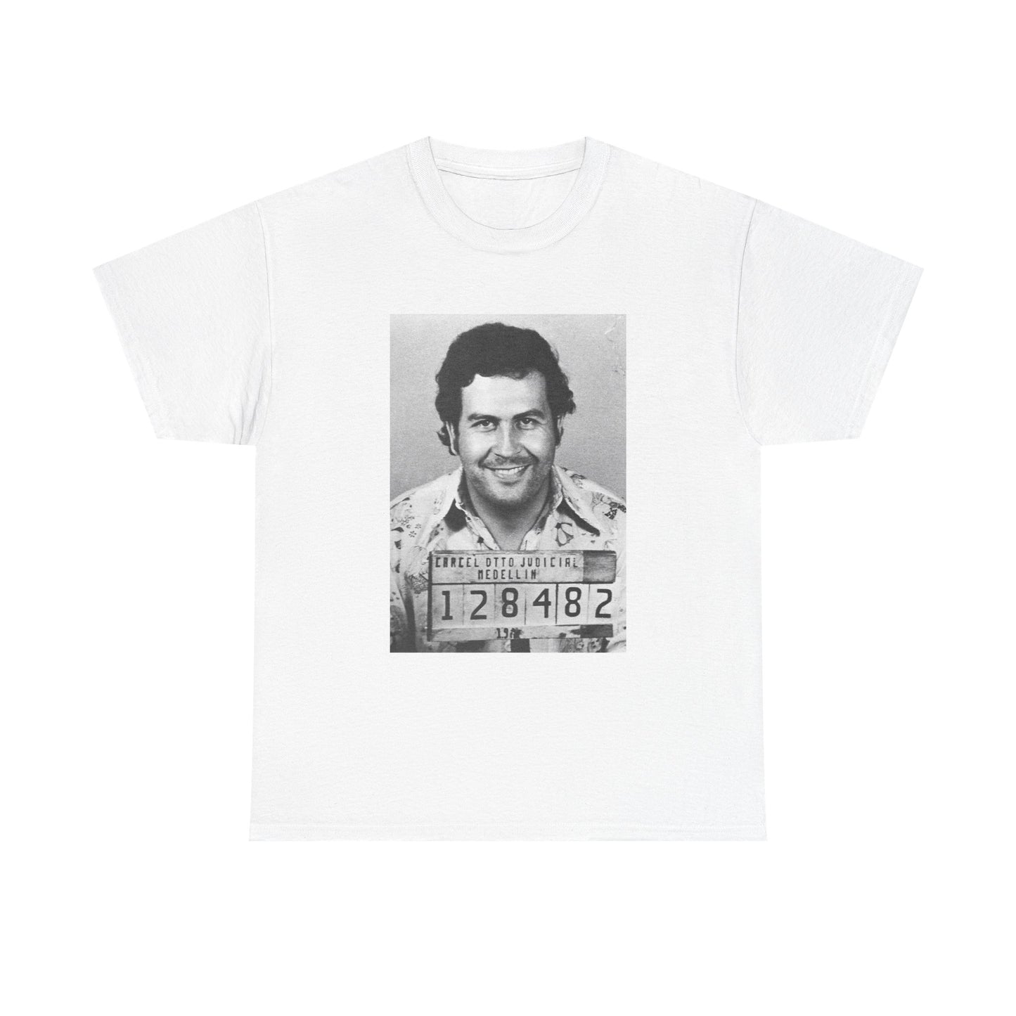 Pablo Escobar Tshirt Vintage Photo Colombia Retro Mexico Unisex Heavy Mugshot