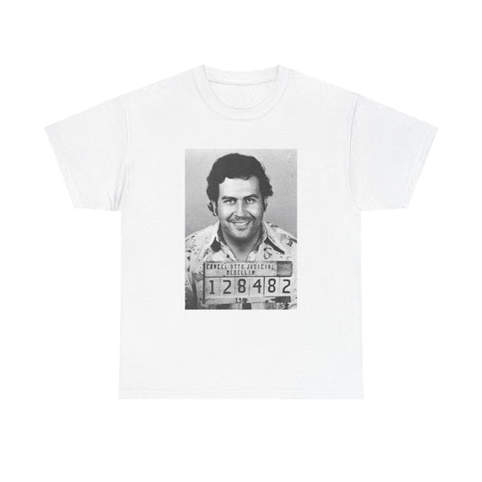 Pablo Escobar Tshirt Vintage Photo Colombia Retro Mexico Unisex Heavy Mugshot