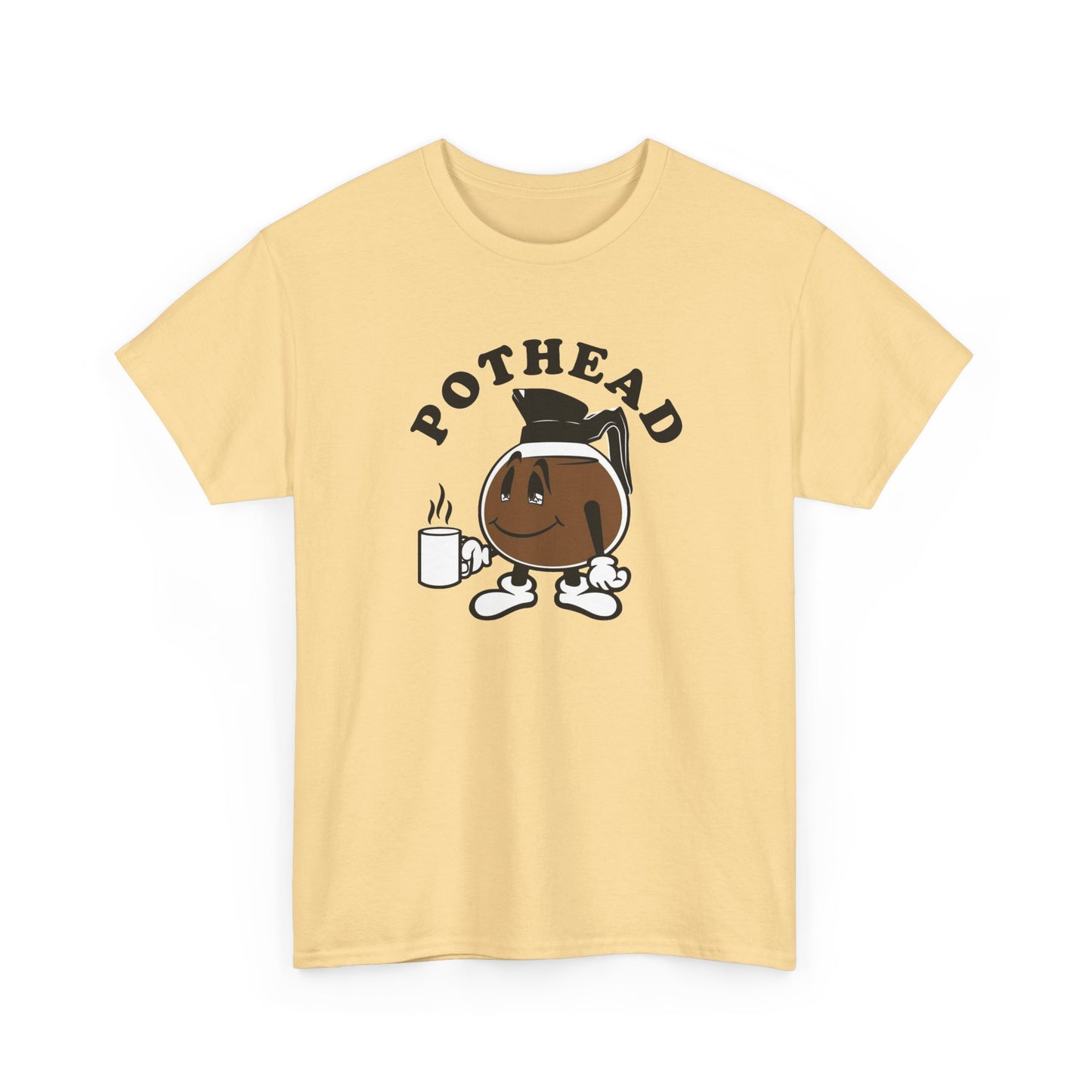 Pothead Funny Coffee Jokes Graphic T Shirt NEW Unisex Heavy Cotton Tee