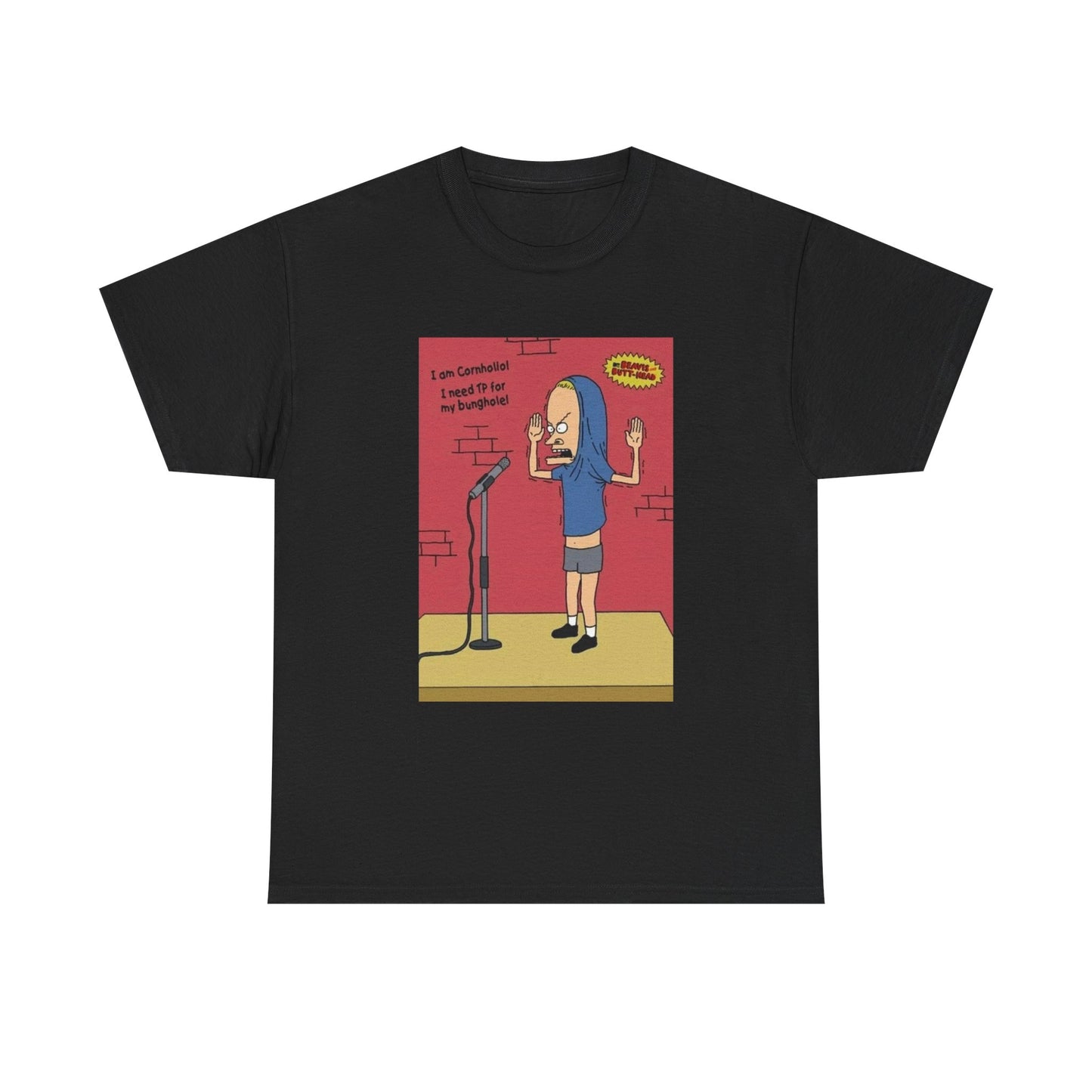 Beavis And Butthead Tshirt Comedy Tv Series Retro Cornholio Unisex Heavy Cotton