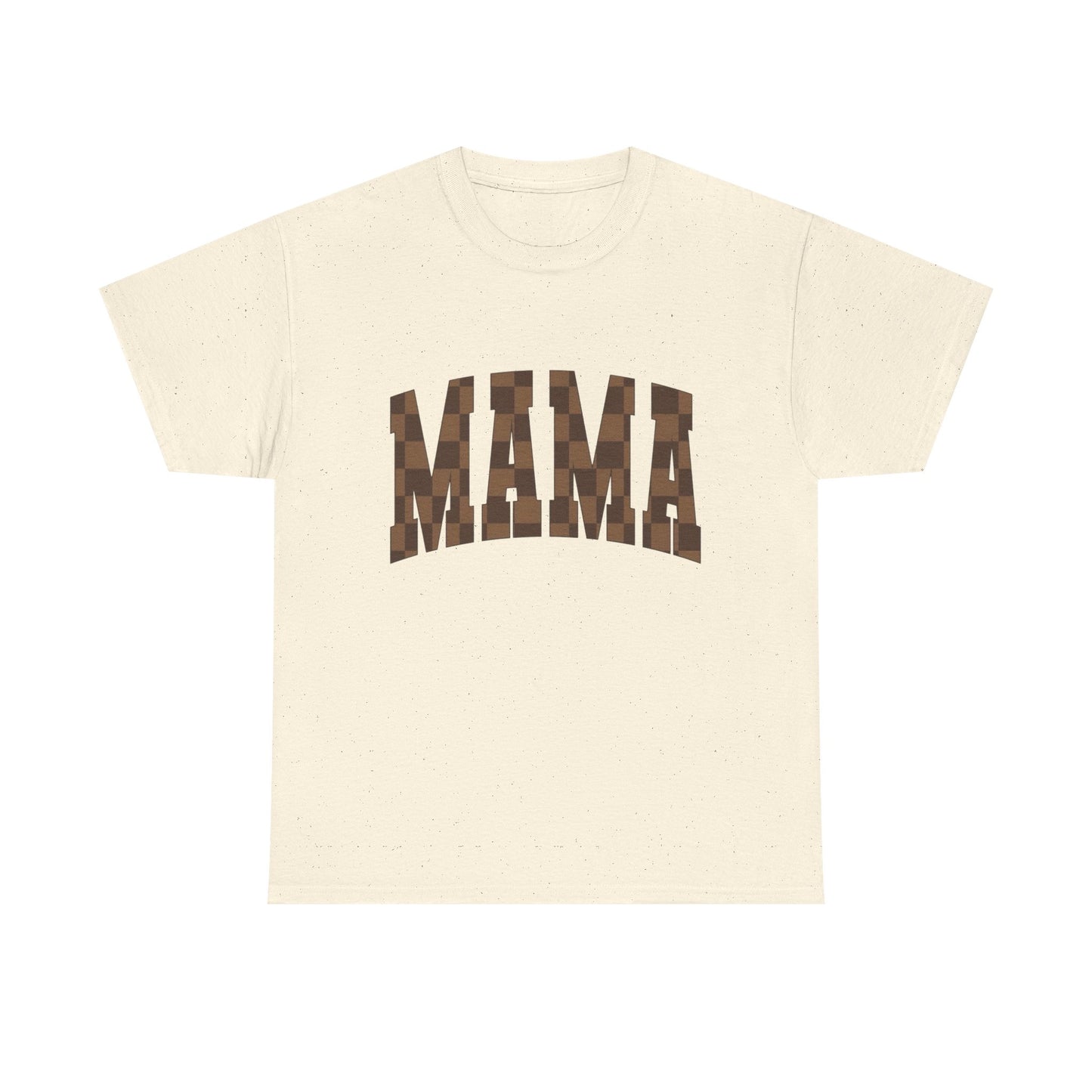 Mama Brown Checkered Pattern Graphic T Shirt NEW ADULT