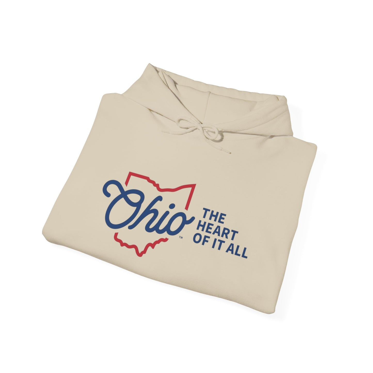 Ohio The Heart Of It All Graphic Hoodie Unisex Heavy Blend™ Hooded Sweatshirt