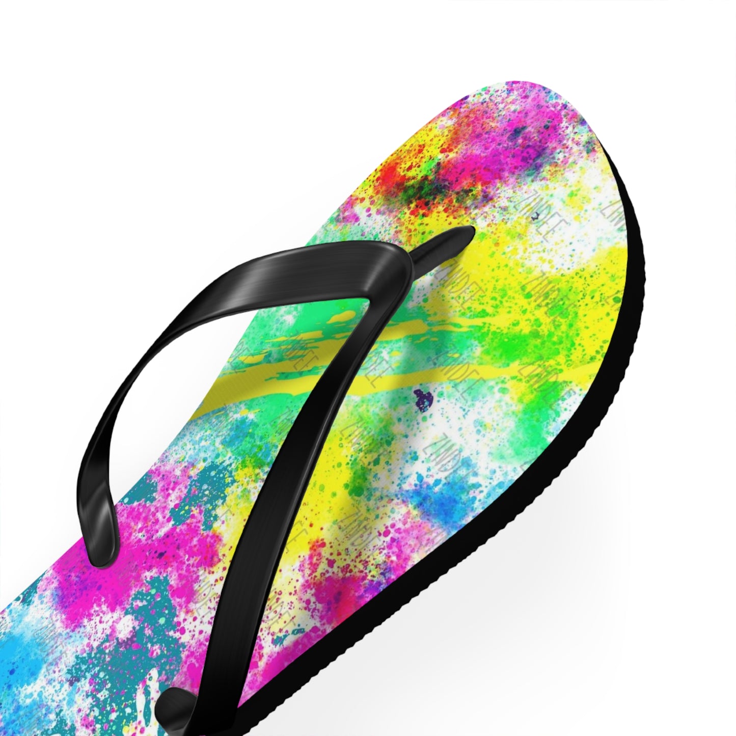 Neon Paint Flip Flops, Sandals Slides, Summer Footwear, Brand New