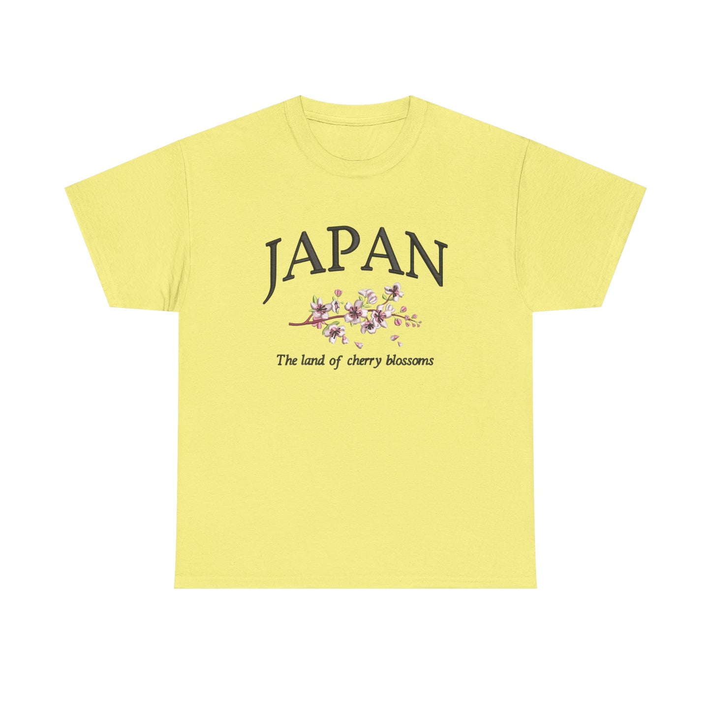 Japan Land Of The Cherry Blossoms Graphic T Shirt NEW Unisex Heavy Cotton Tee