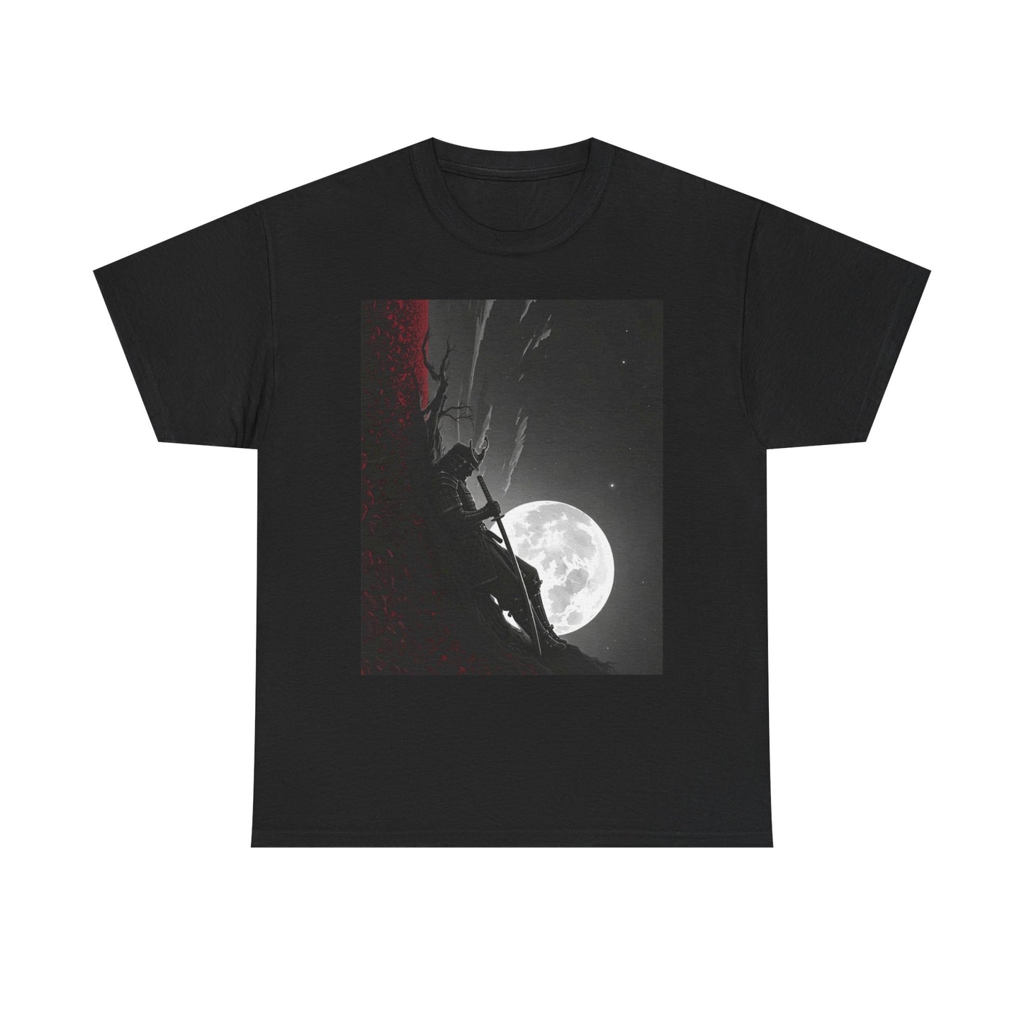 Midnight Moon Samurai Graphic T Shirt ADULT NEW Heavy Cotton Tee