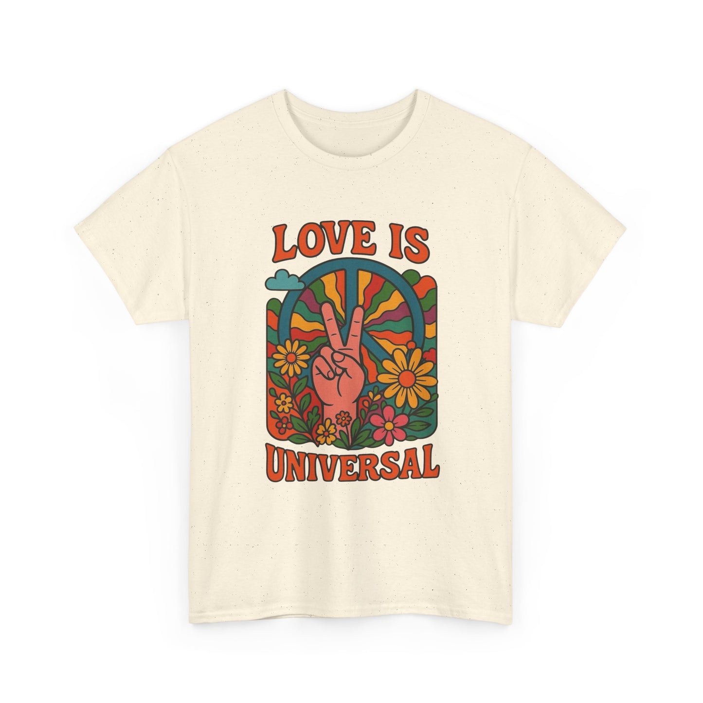 Love Is Universal Peace Graphic T Shirt Adult NEW