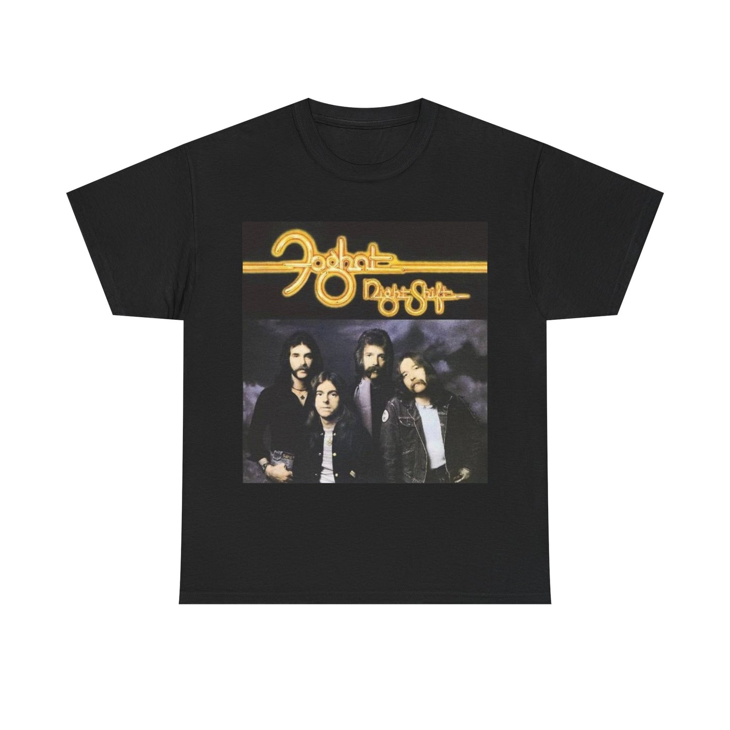 FogHat Tshirt Vintage Rock Poster Retro 70s Woodstock Unisex Heavy Cotton Tee