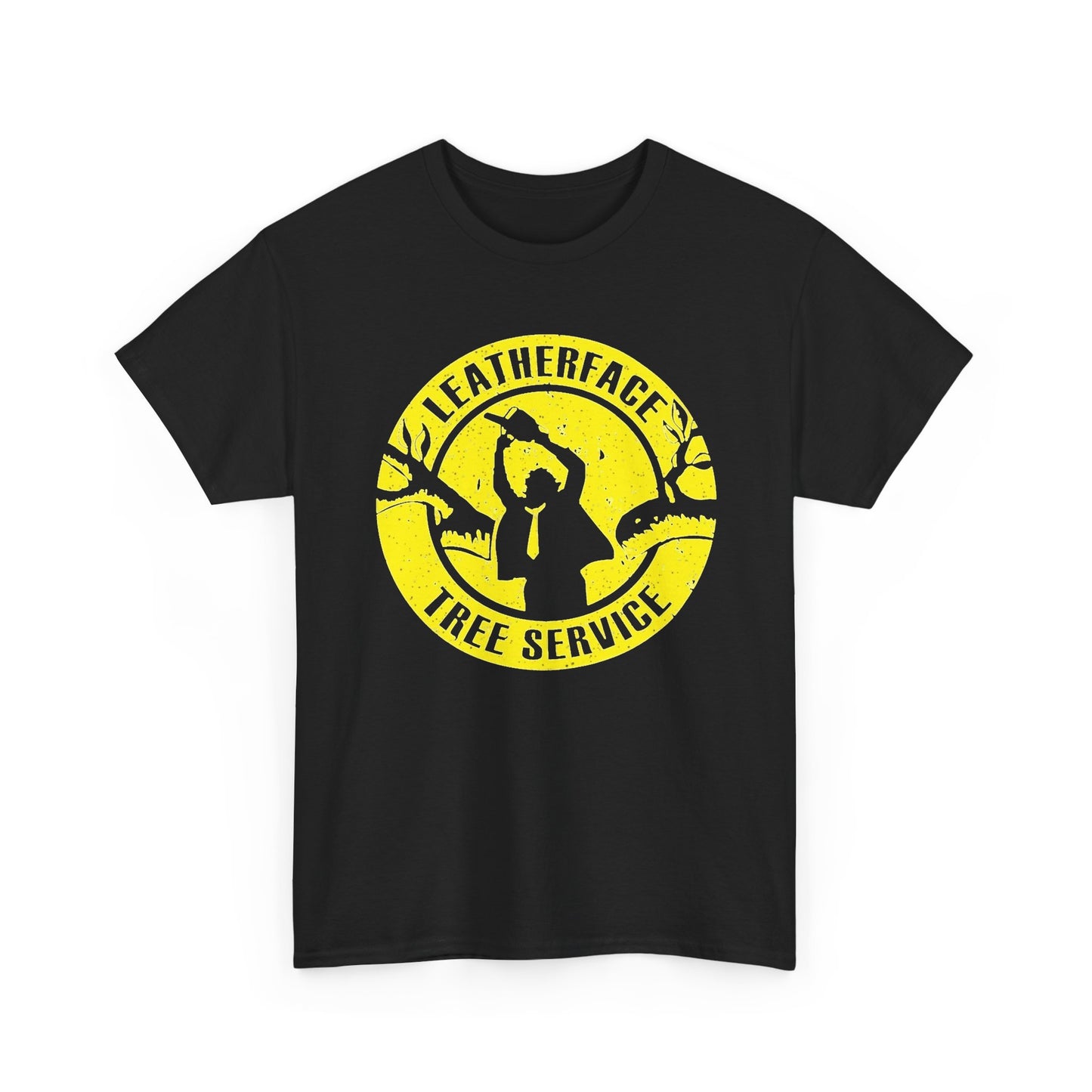 Leather Face Tree Service Graphic T Shirt Funny Retro Apparel Unisex Cotton Tee