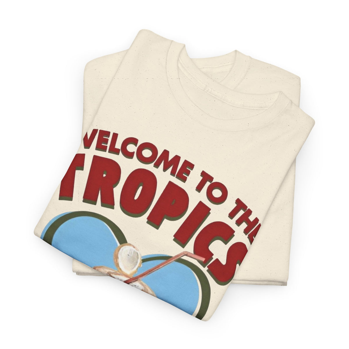 Welcome to the Tropics Coconut Heart T-Shirt Men's Graphic Tee