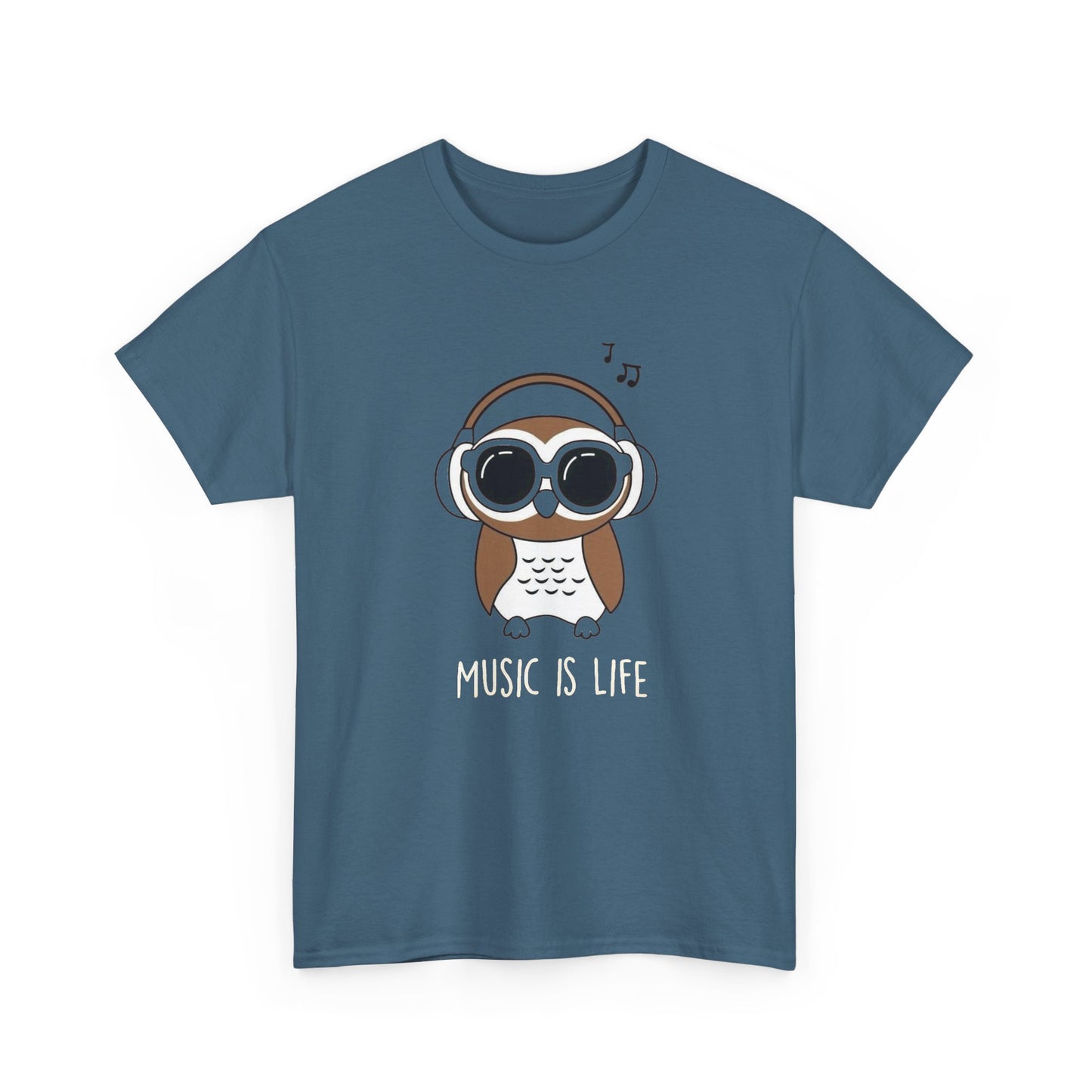Music Is Life Graphic T Shirt Unisex Heavy Cotton Tee