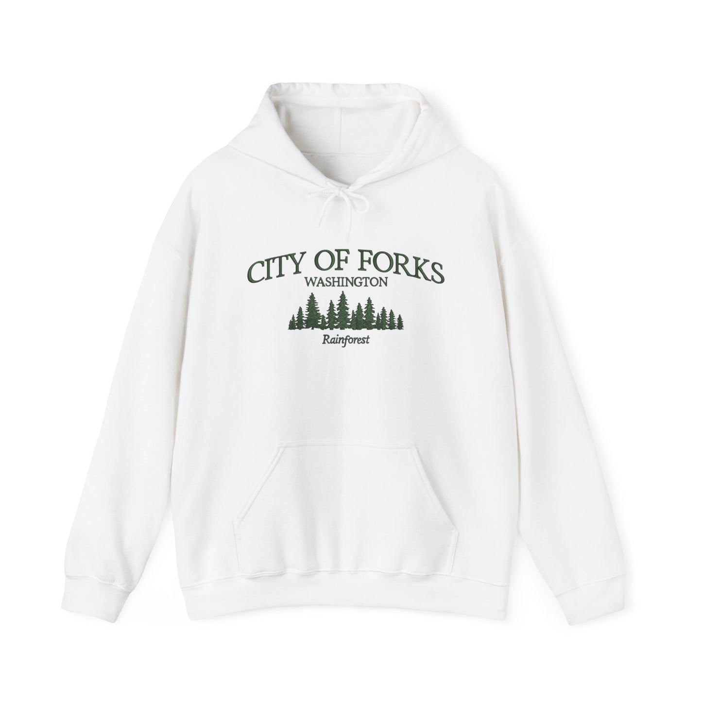 City Of Forks Washington Graphic Hoodie Heavy Blend Sweatshirt NEW
