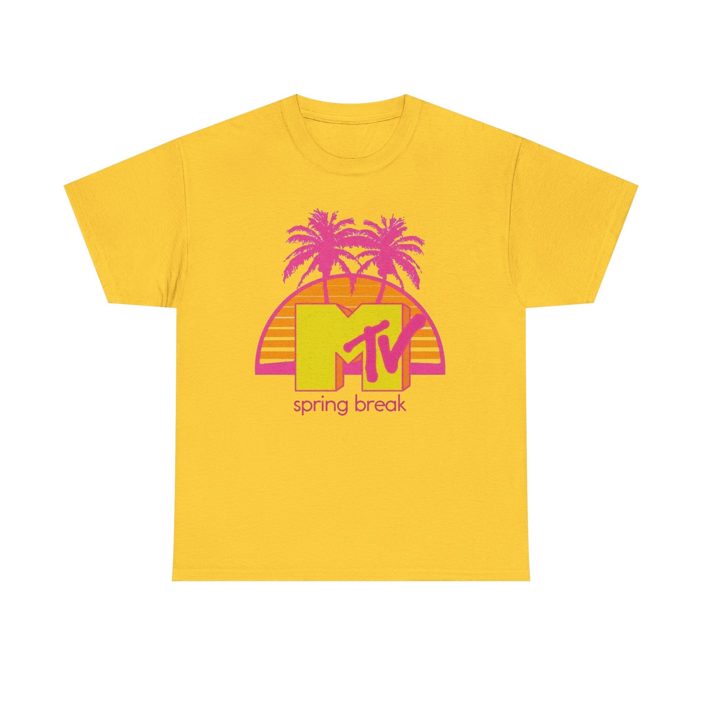 MTV Spring Break Vintage Graphic T Shirt NEW Unisex Heavy Cotton Tee