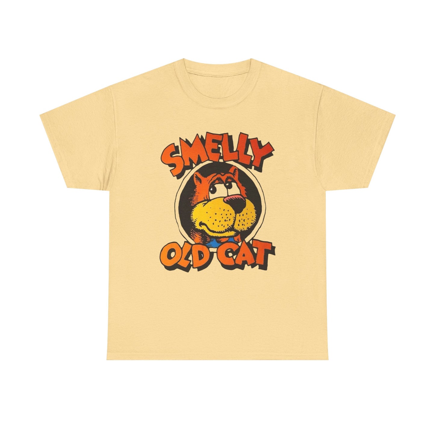 Smelly Old Cat Vintage Graphic T-Shirt Unisex Heavy Cotton Tee