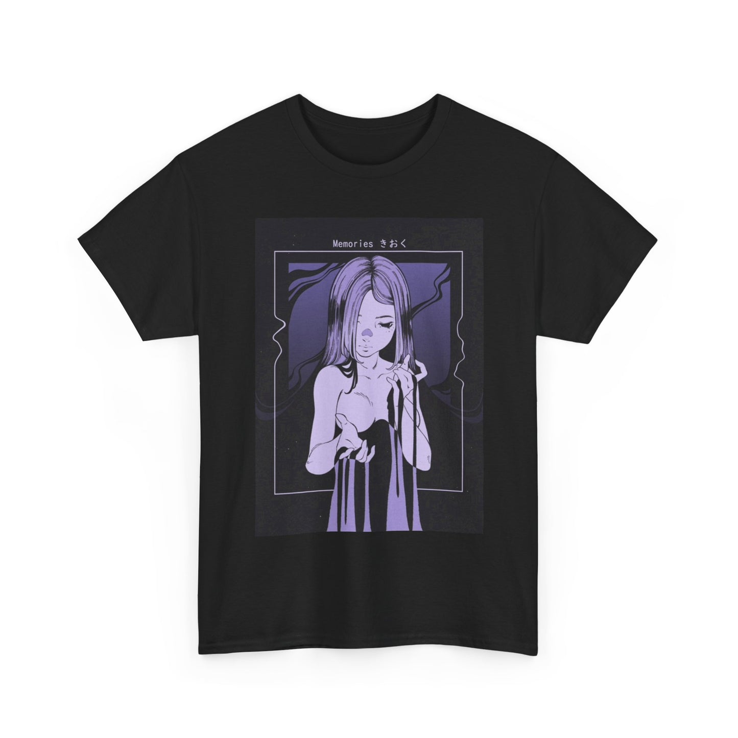 Waifu Anime T-shirt Girl Graphic Cartoon Retro Gaming Unisex Heavy Tee Gamer 12