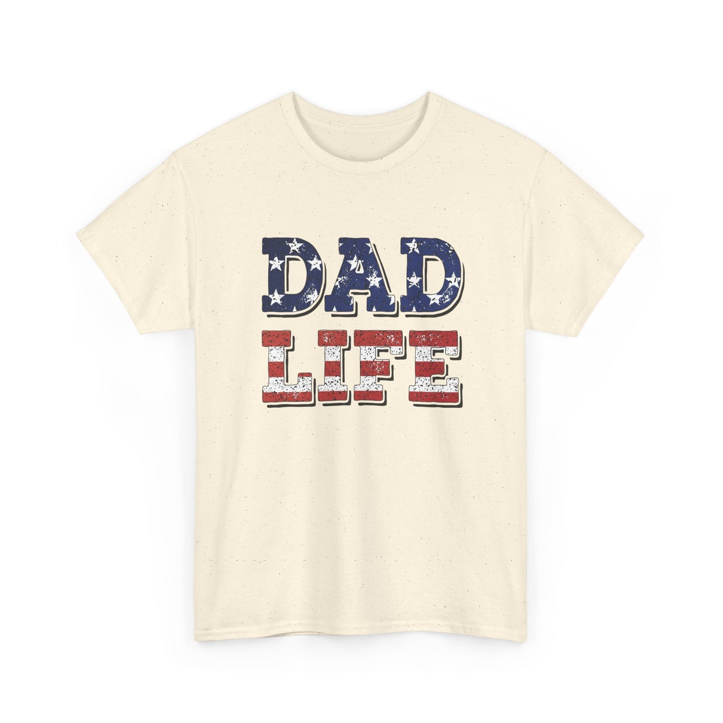 Dad Life USA American Flag Graphic T Shirt NEW ADULT Unisex Heavy Cotton Tee