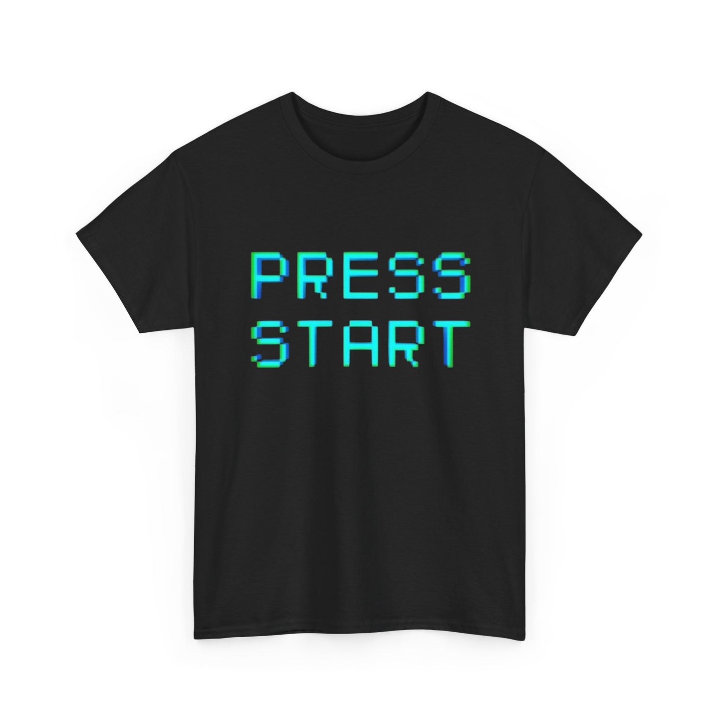 Press Start Retro Gaming Graphic T Shirt Unisex Heavy Cotton NEW Tee