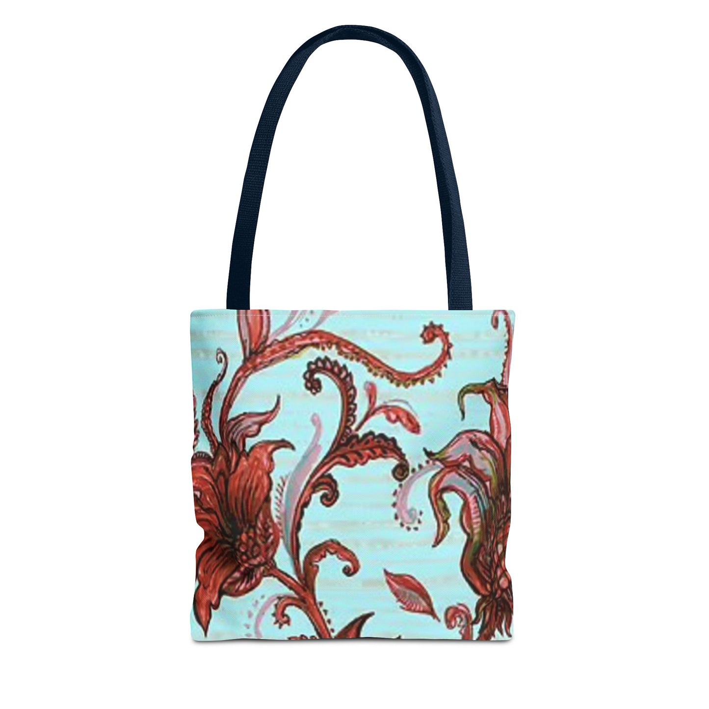 Flowers Turquoise Multi Color BRAND NEW MODERN Tote Bag (AOP)