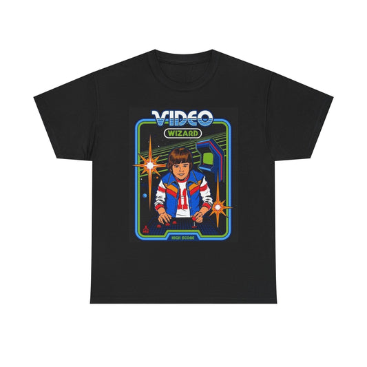 Video Game Wizard Graphic T Shirt Cotton Tee