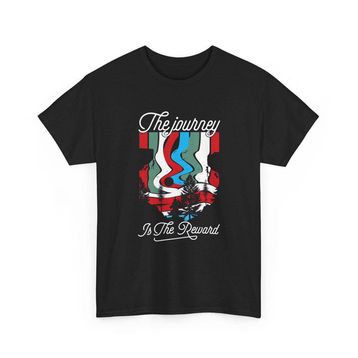 The Journey Is The Reward Graphic T Shirt Men's  Heavy Cotton Tee