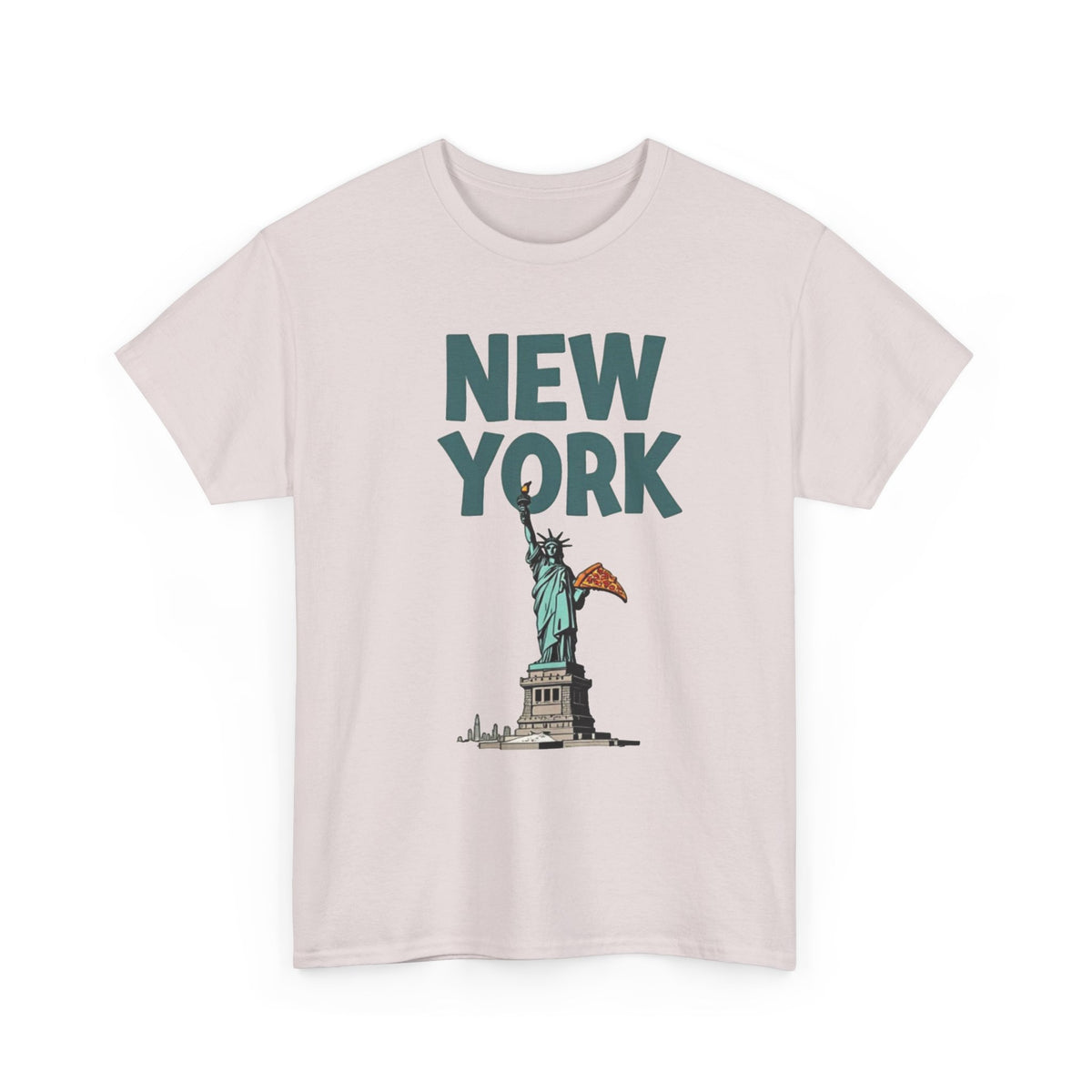 New York City Pizza Graphic T Shirt Men's Retro Heavy Cotton Tee