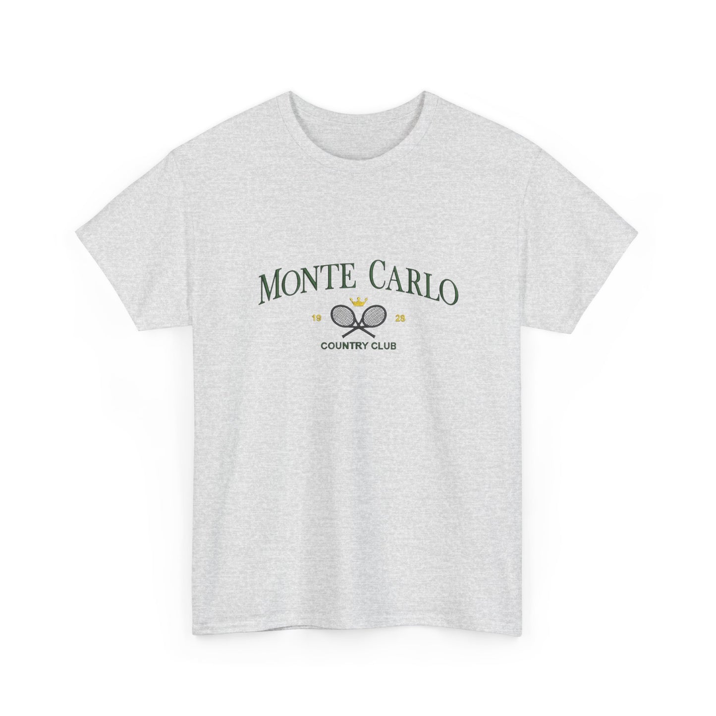 Monte Carlo Country Club Graphic T Shirt NEW Unisex Heavy Cotton Tee