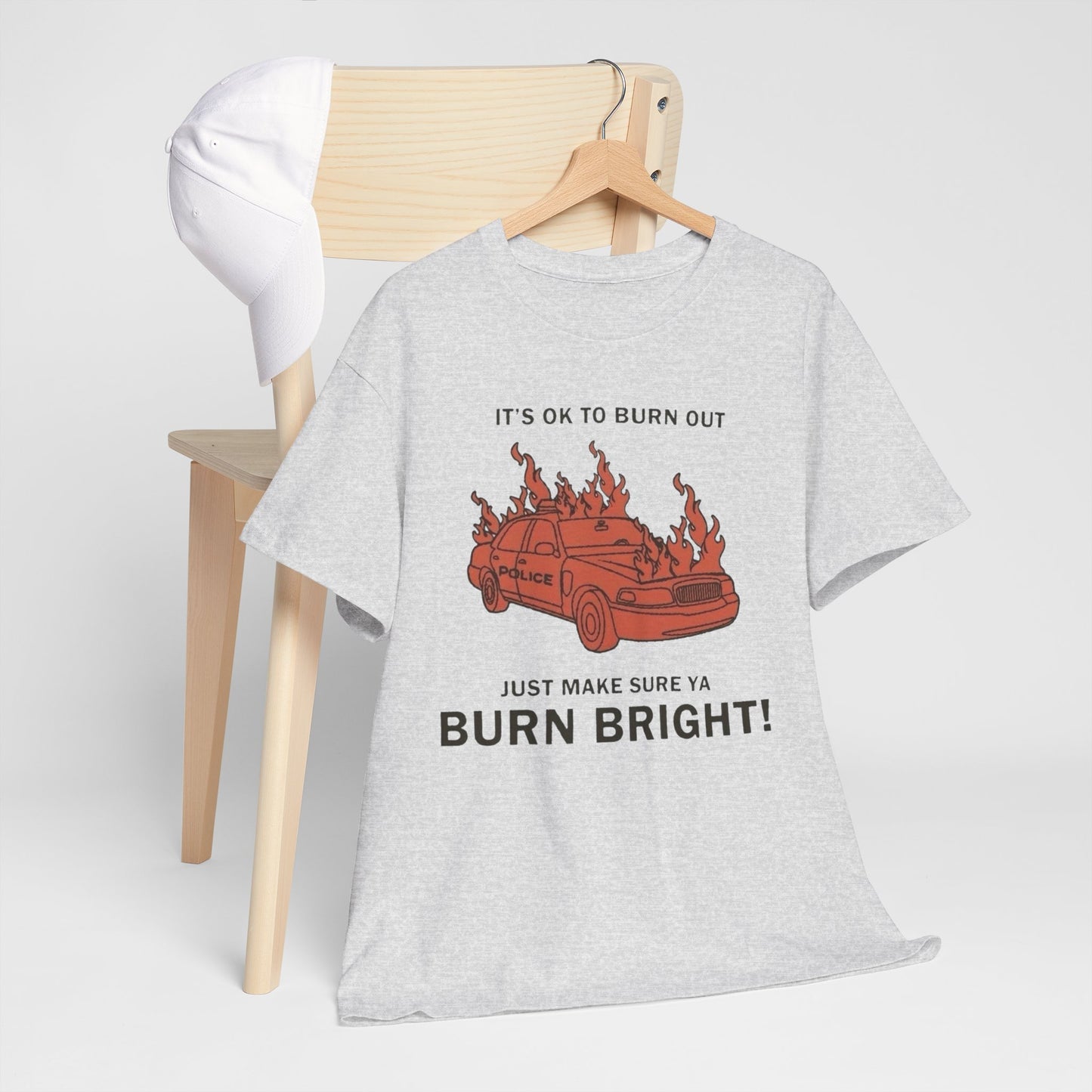 Burn Bright Retro 90's Graphic T Shirt Unisex Heavy Cotton Tee
