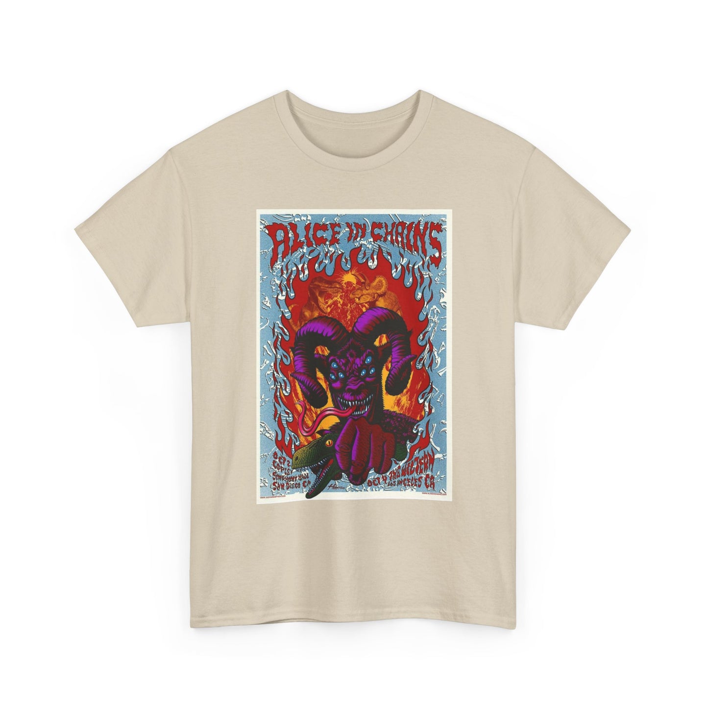 Alice In Chains Rock Band T Shirt Merch Poster Unisex Heavy Cotton Tee