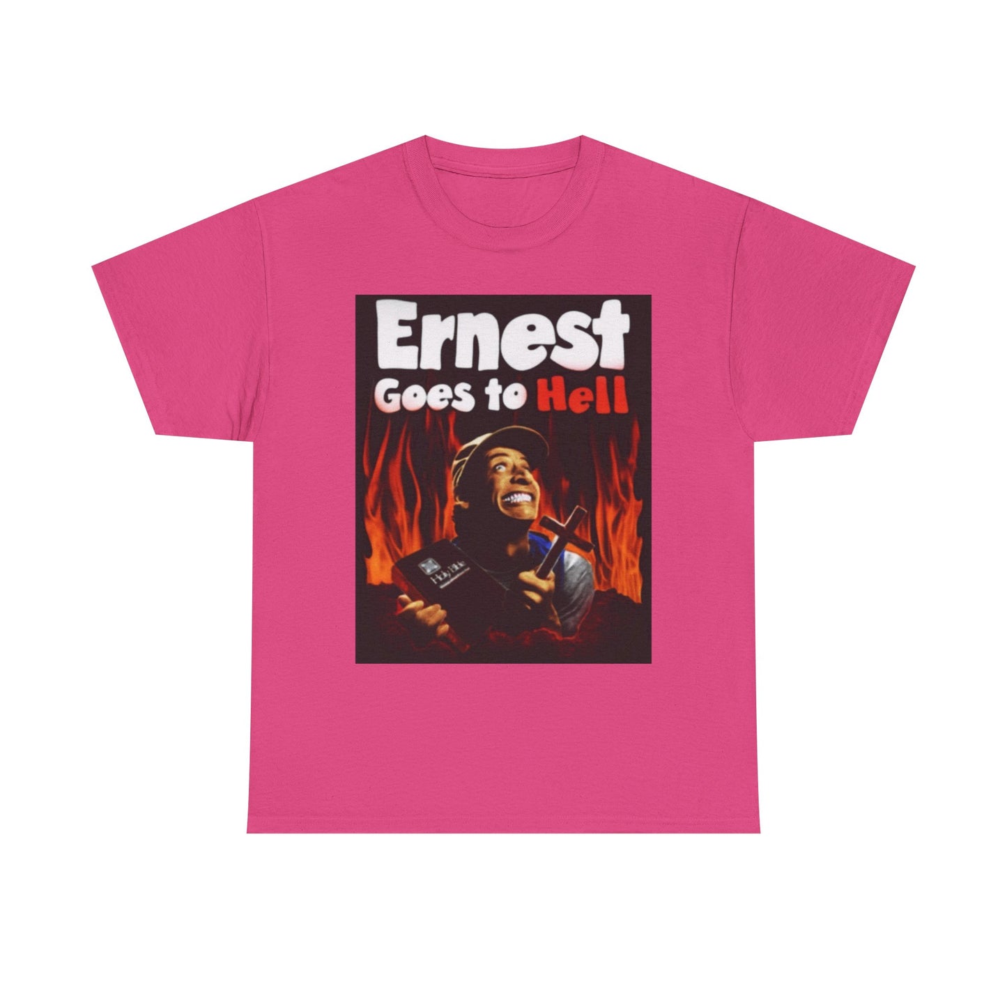 Ernest Goes To Hell Graphic T Shirt Funny Vintage Poster Unisex Heavy Cotton Tee