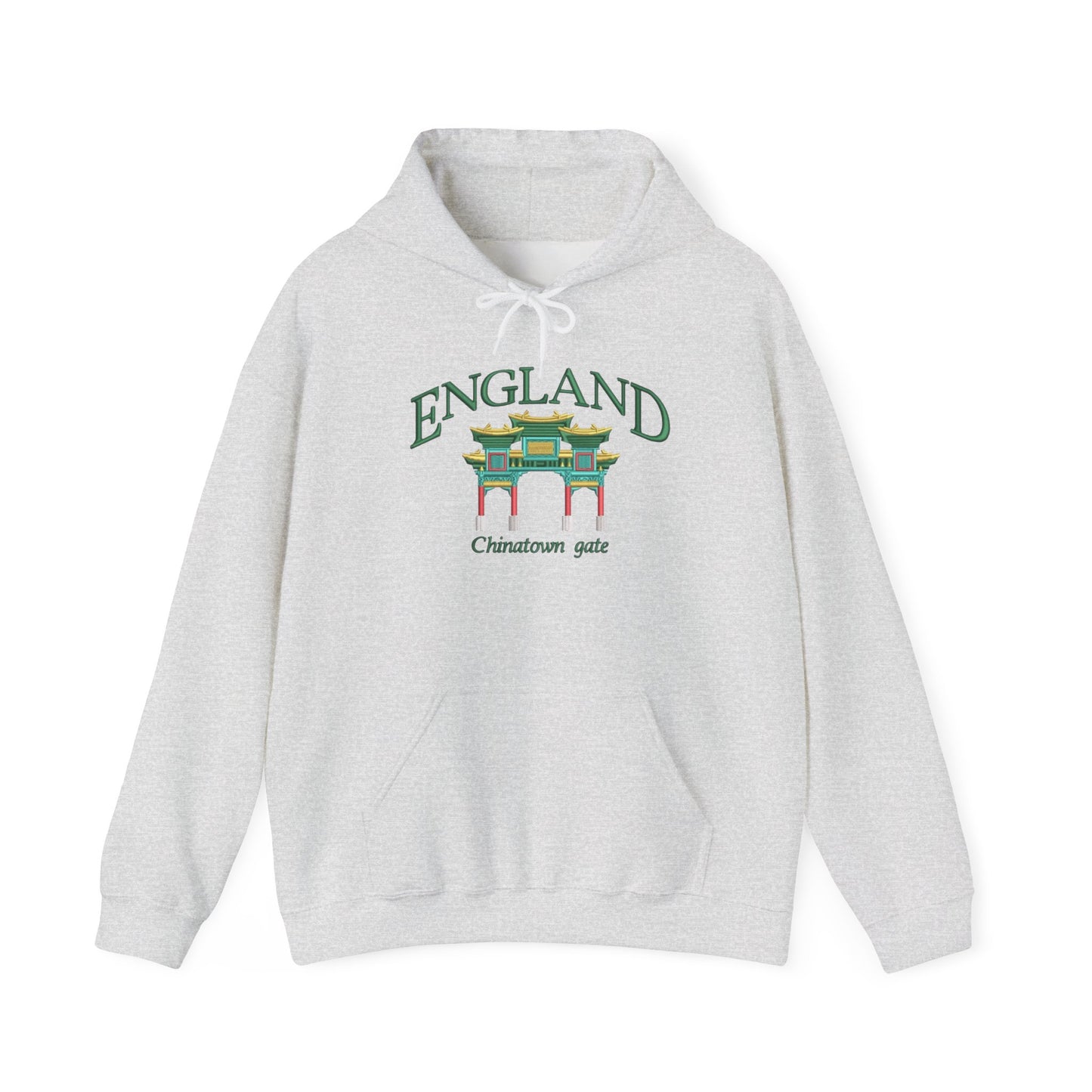 England China Town Gate Graphic Hoodie Heavy Blend Sweatshirt NEW