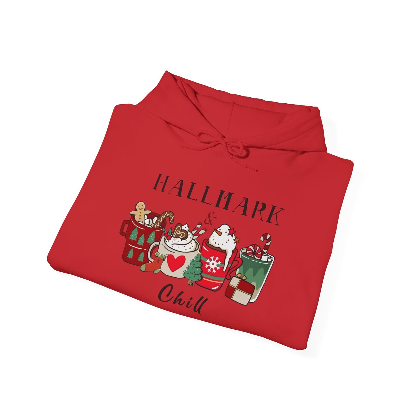 Hallmark And Chill Holidays Graphic Hoodie Unisex Heavy Blend™ Hooded Sweatshirt