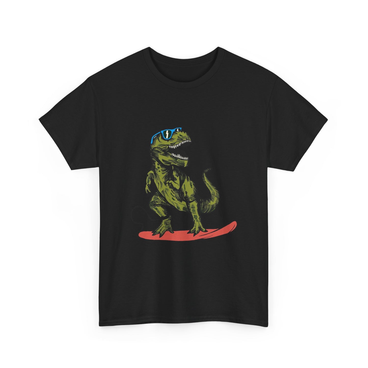 Surfing Dinosaur Graphic T Shirt NEW ADULT Heavy Cotton Tee