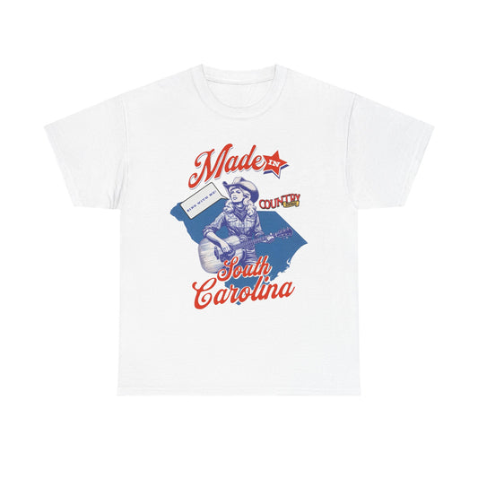Made In South Carolina Graphic T Shirt Unisex Heavy Cotton Tee Gift