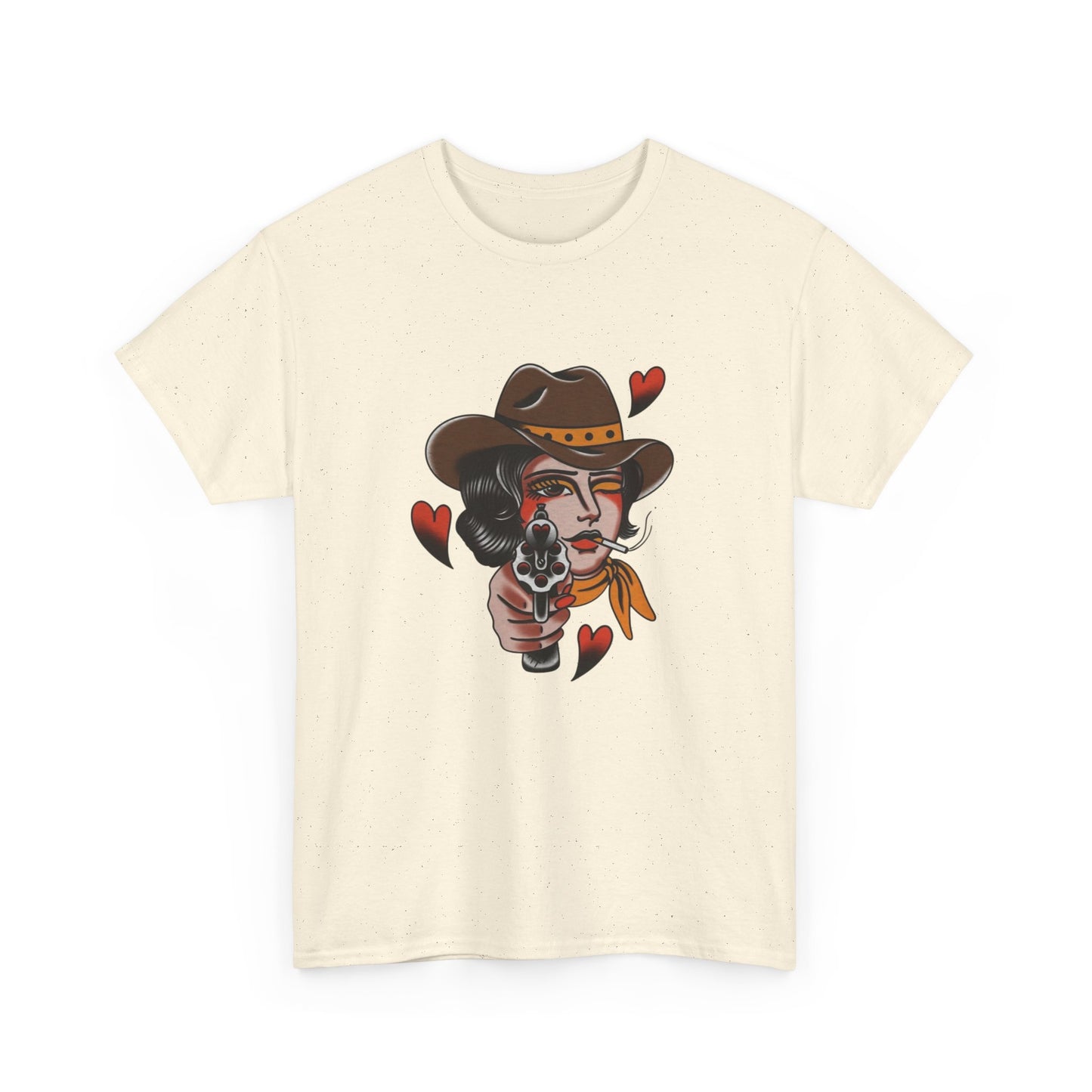 Cowgirl Heart Gun Graphic T Shirt NEW ADULT Tee