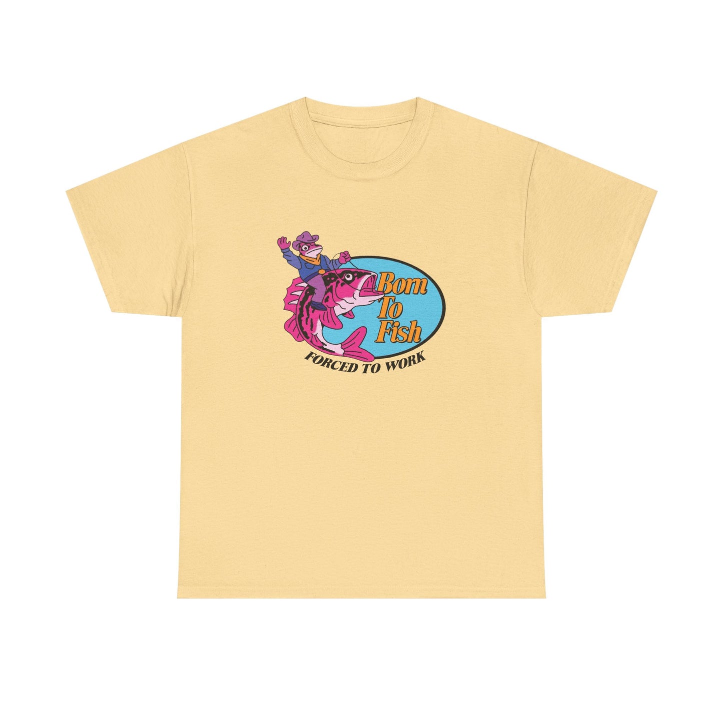 Born To Fish Graphic T Shirt NEW Adult Unisex Heavy Cotton Tee