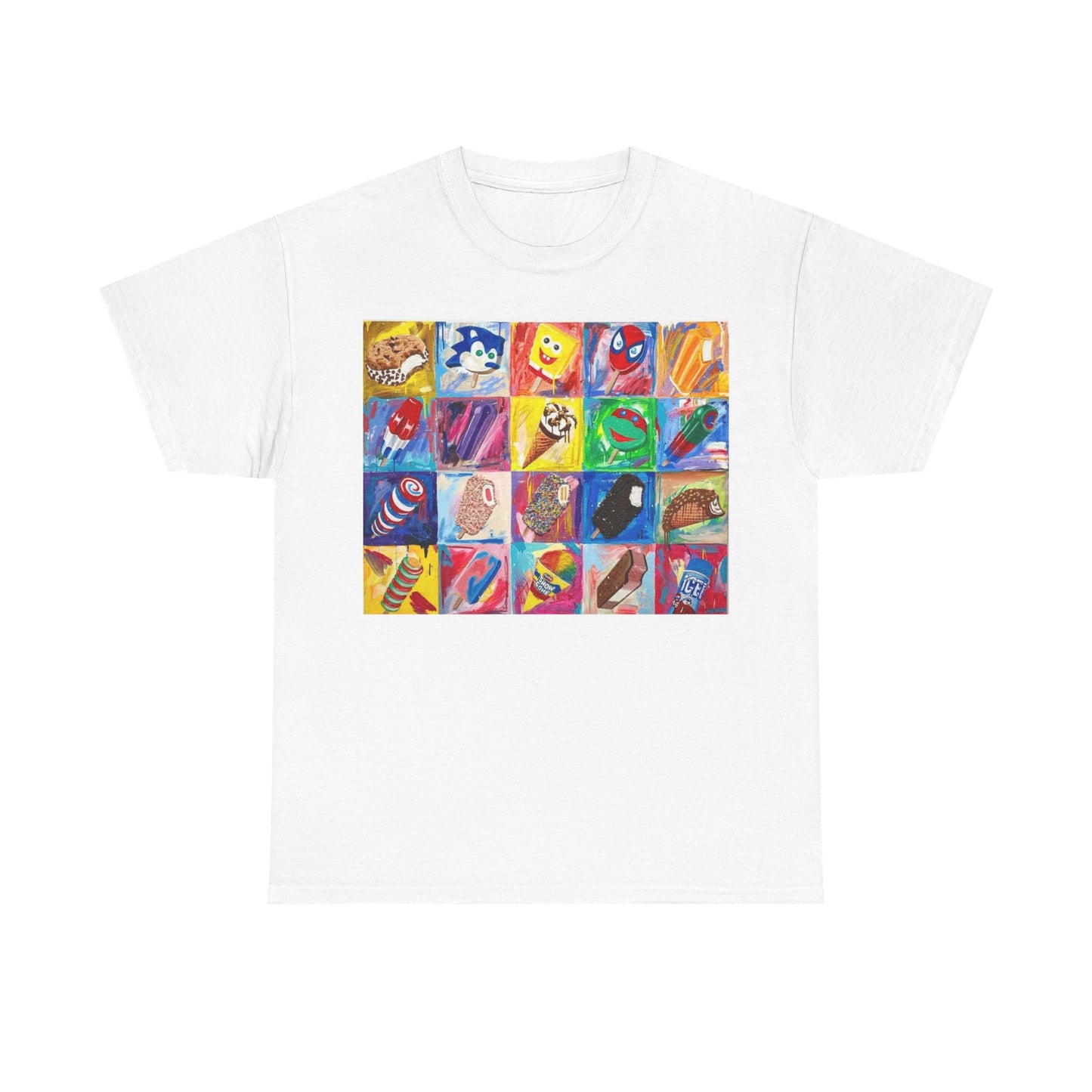 Ice Cream T-shirt Vintage Menu Nostalgia retro art Unisex Heavy Cotton Tee