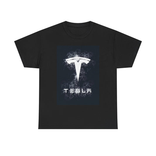 Tesla Tshirt Elon Musk Graphic Cars Unisex Heavy Cotton Tee