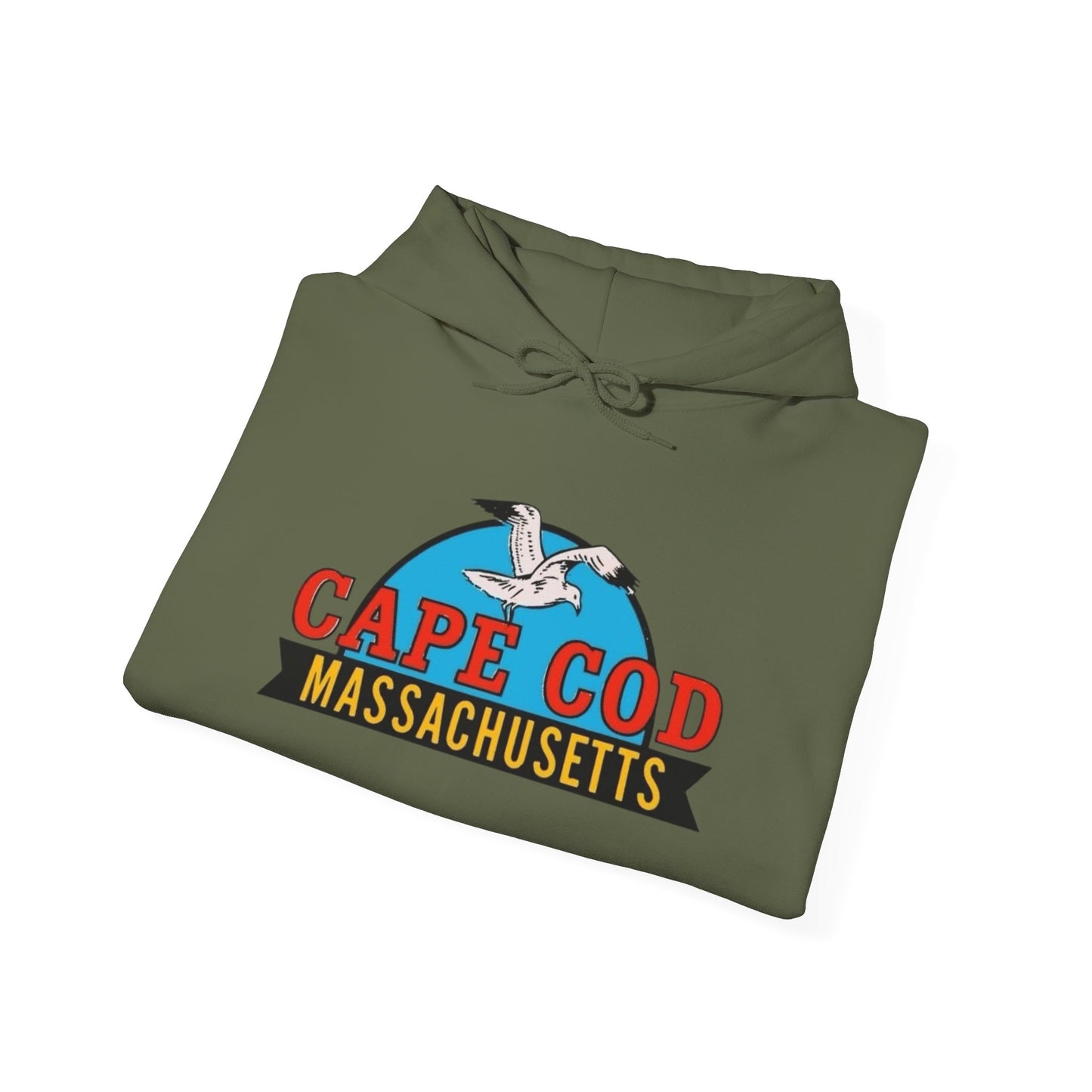 Cape Cod Seagull Graphic Hoodie Unisex Heavy Blend™ Hooded Sweatshirt