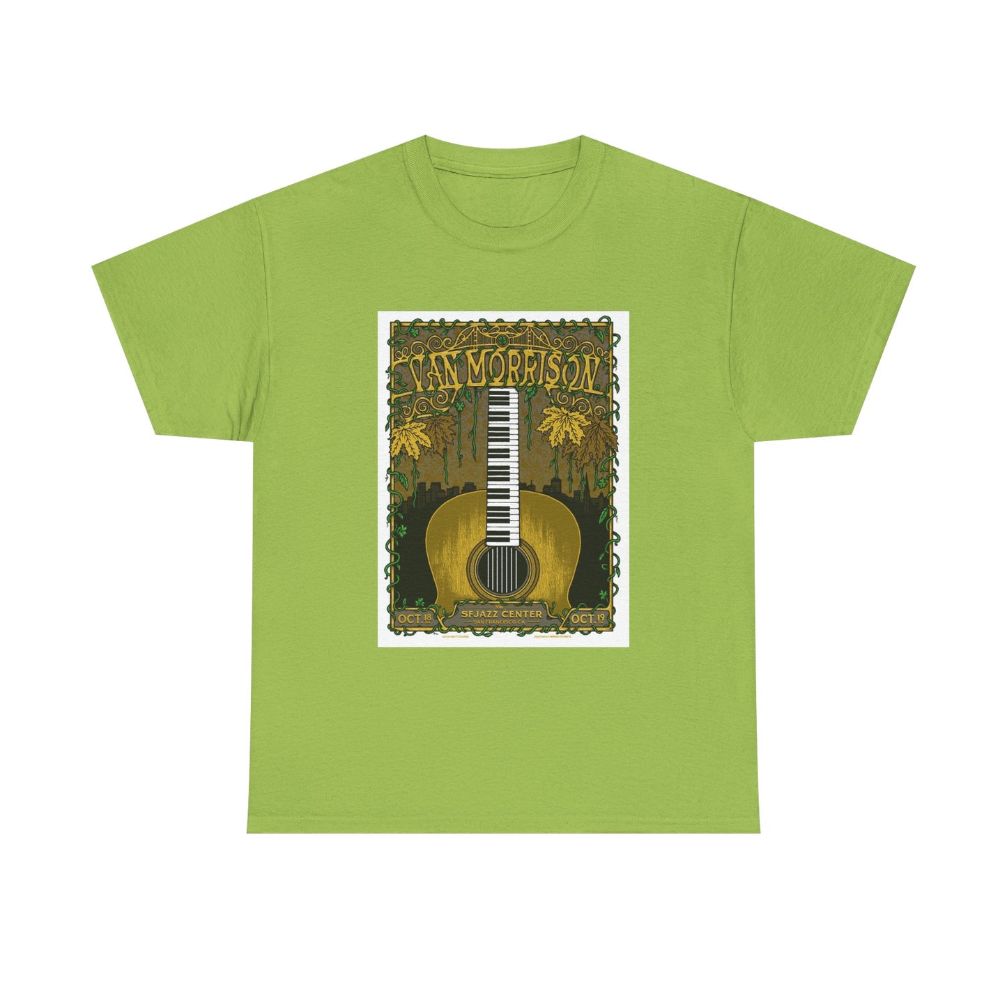 Van Morrison Tshirt Classic Rock Merch Graphic Retro Unisex Heavy Cotton Tee