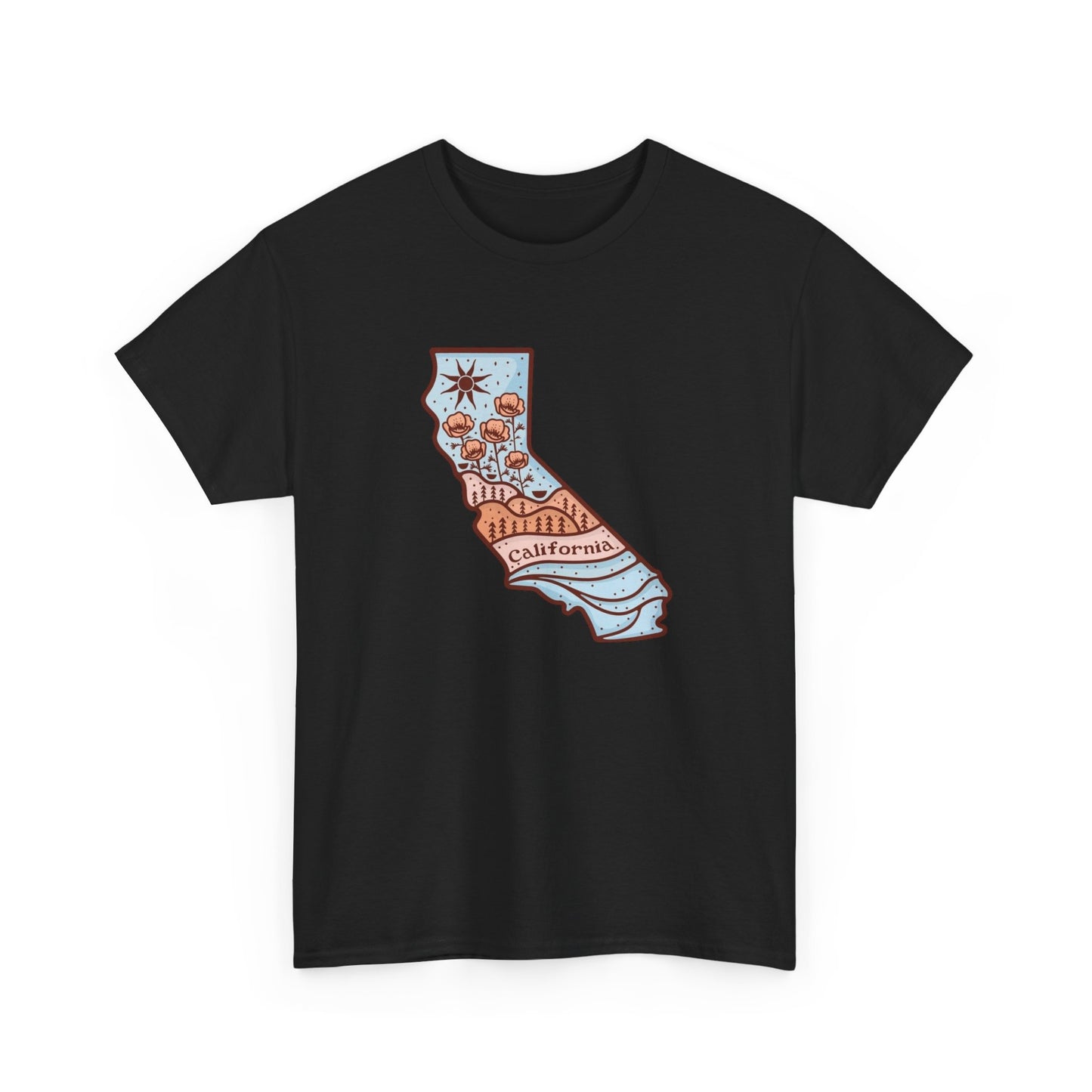 State Of California Town USA Graphic T Shirt NEW Adult Tee