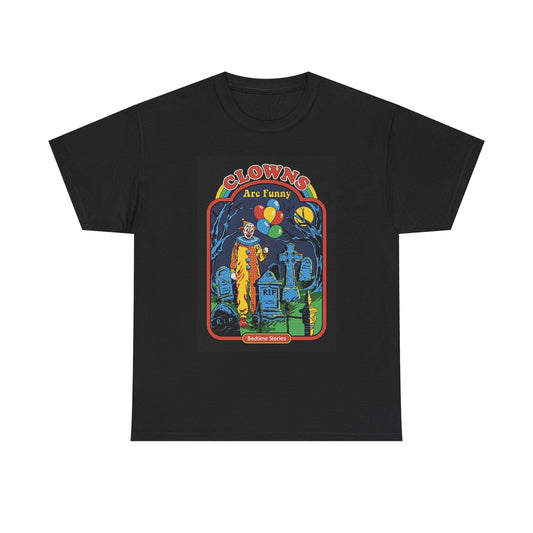 Clowns Are Funny Graphic T Shirt Funny Retro Unisex Heavy Cotton Tee