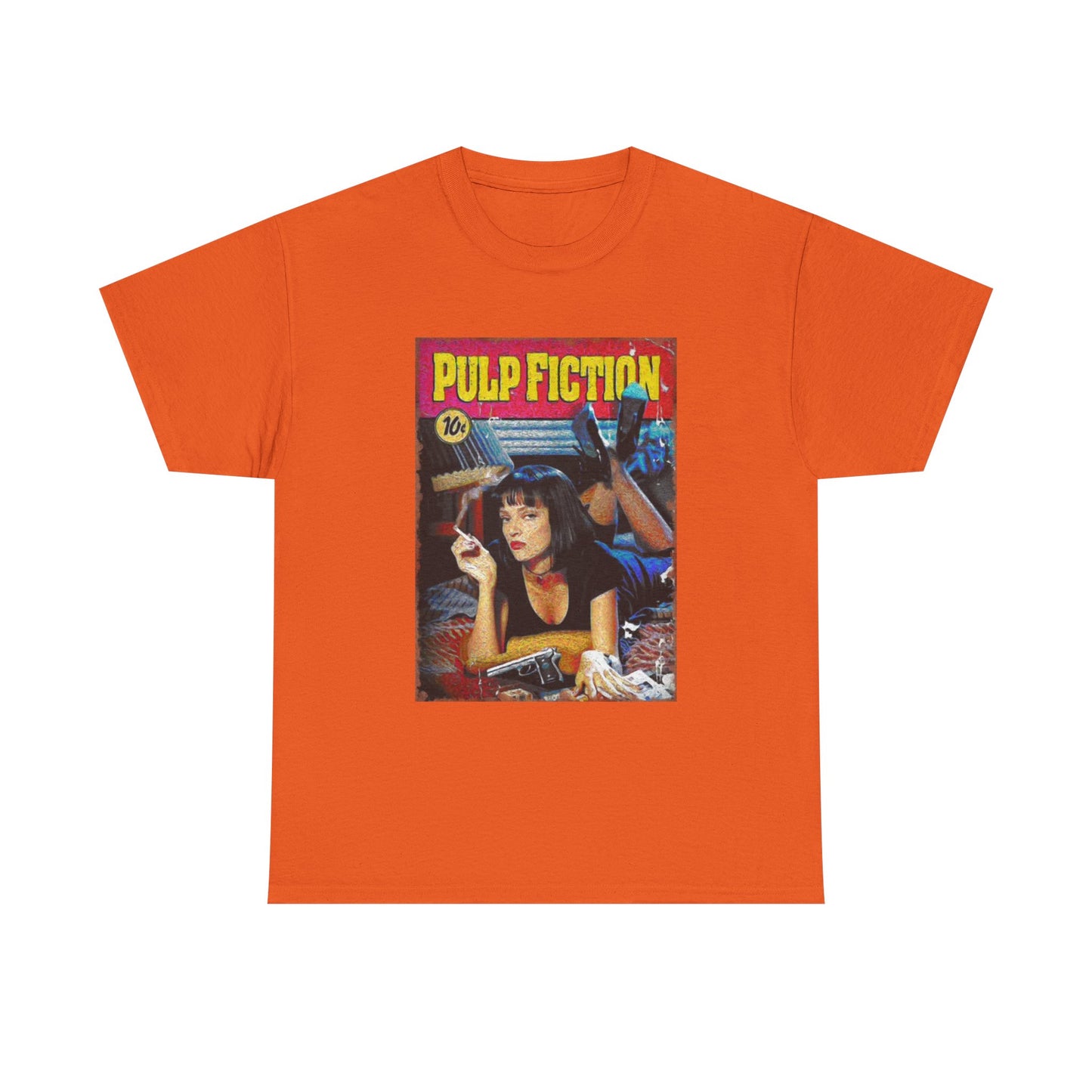 Pulp fiction T-shirt vintage graphic retro movie poster Unisex Heavy Cotton Tee